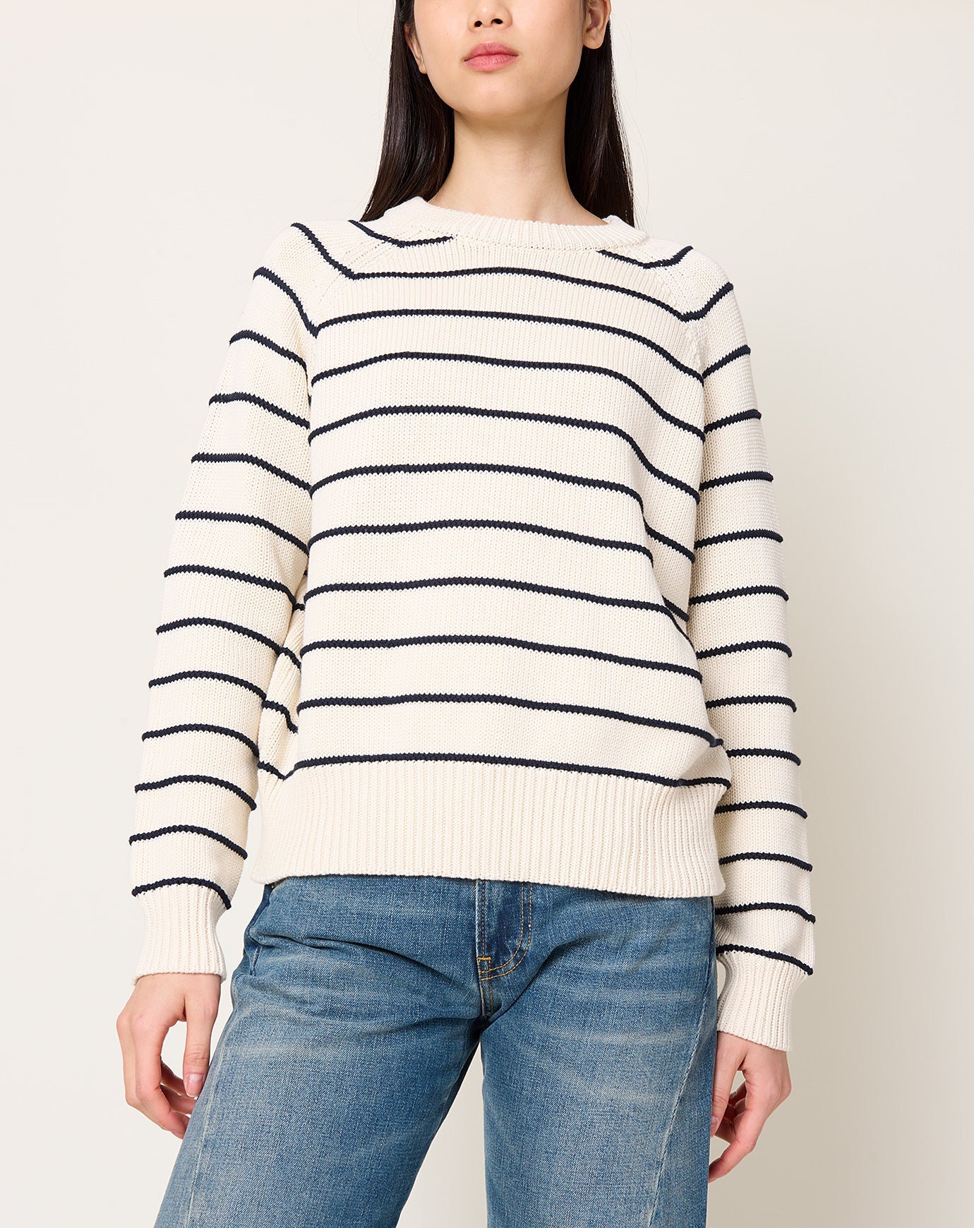 Demylee Lilicia Sweater in Off White & Navy