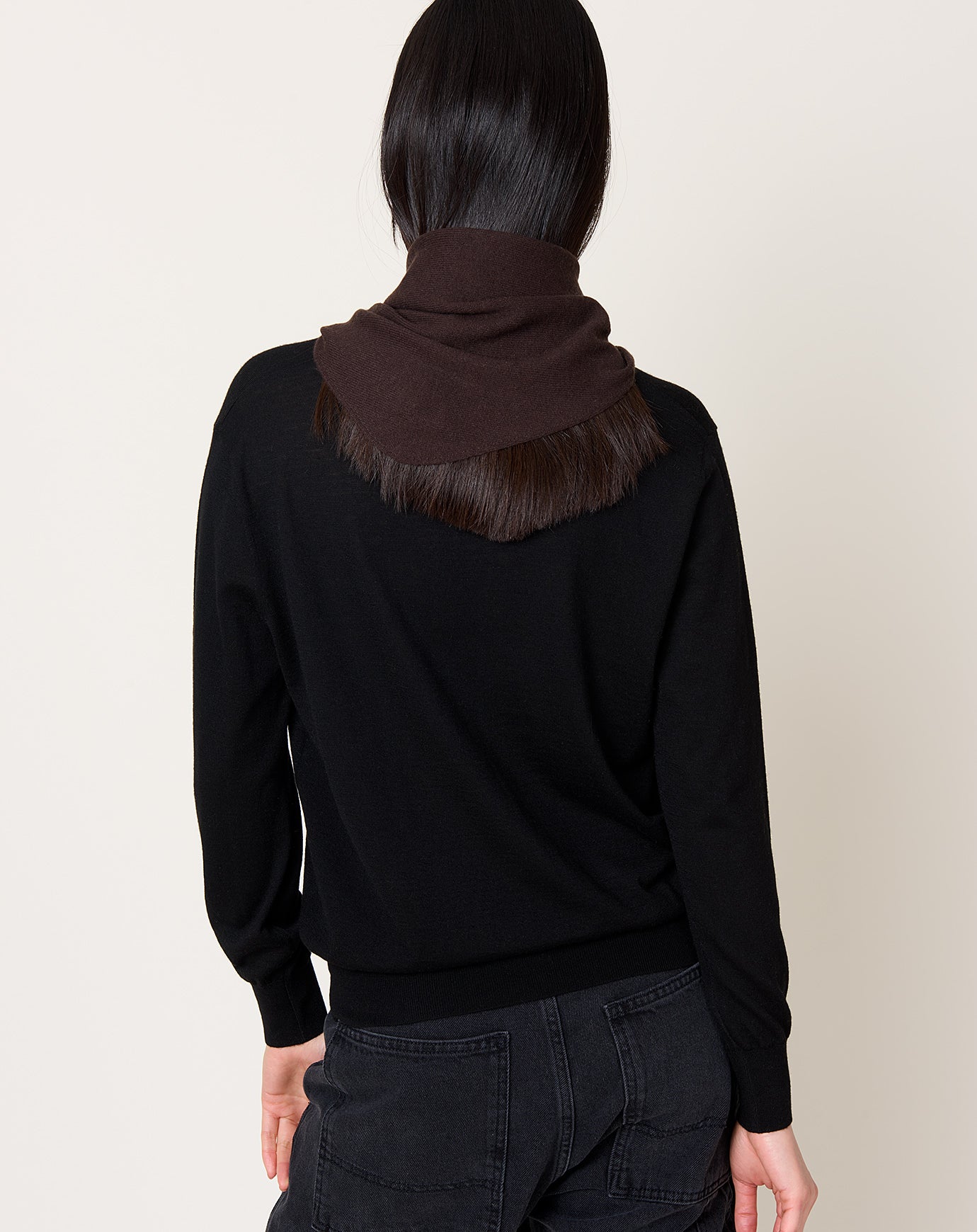 Demylee Nessa Cashmere Bandana in Espresso