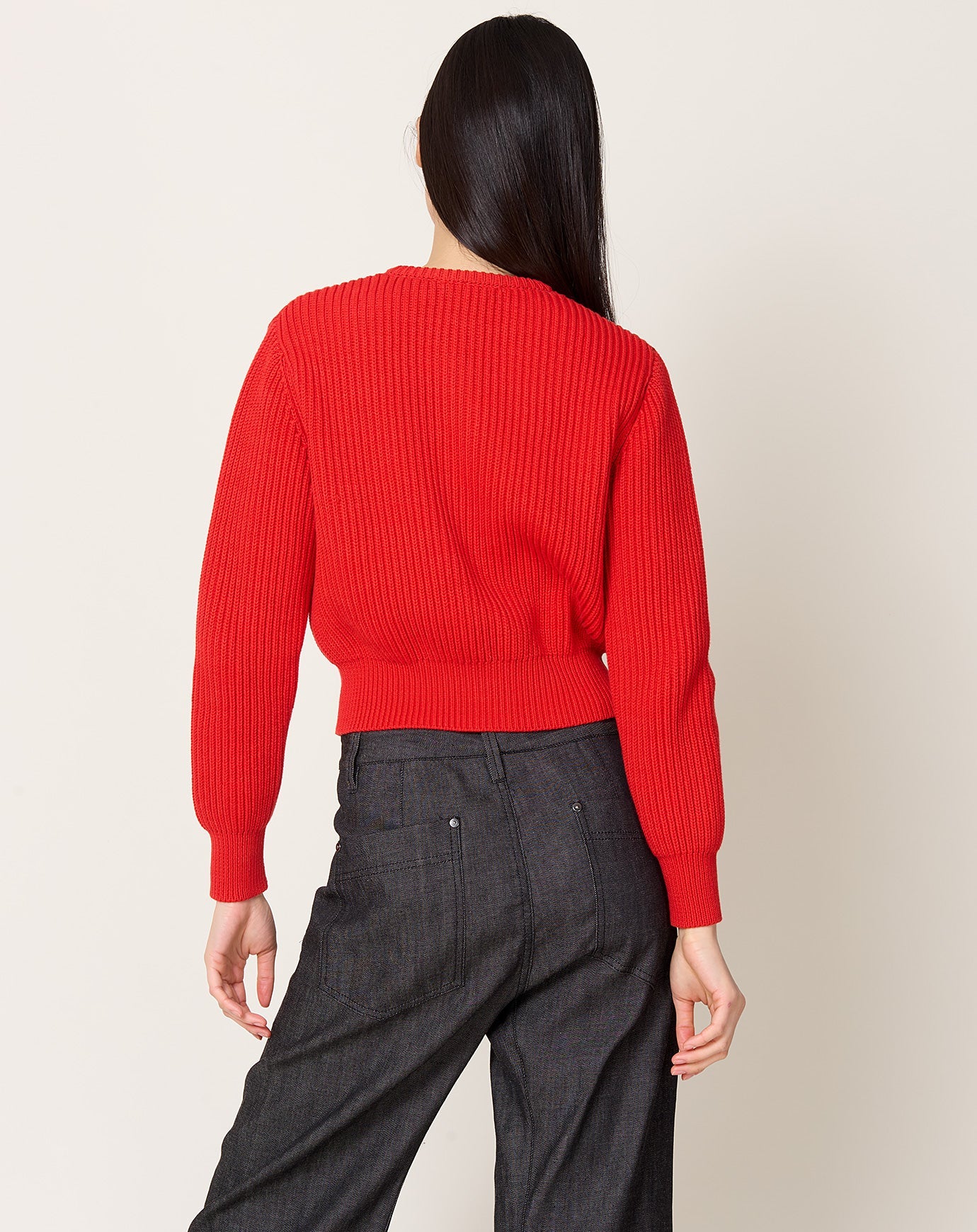 Demylee Riana Cotton Cardigan in Vermillion