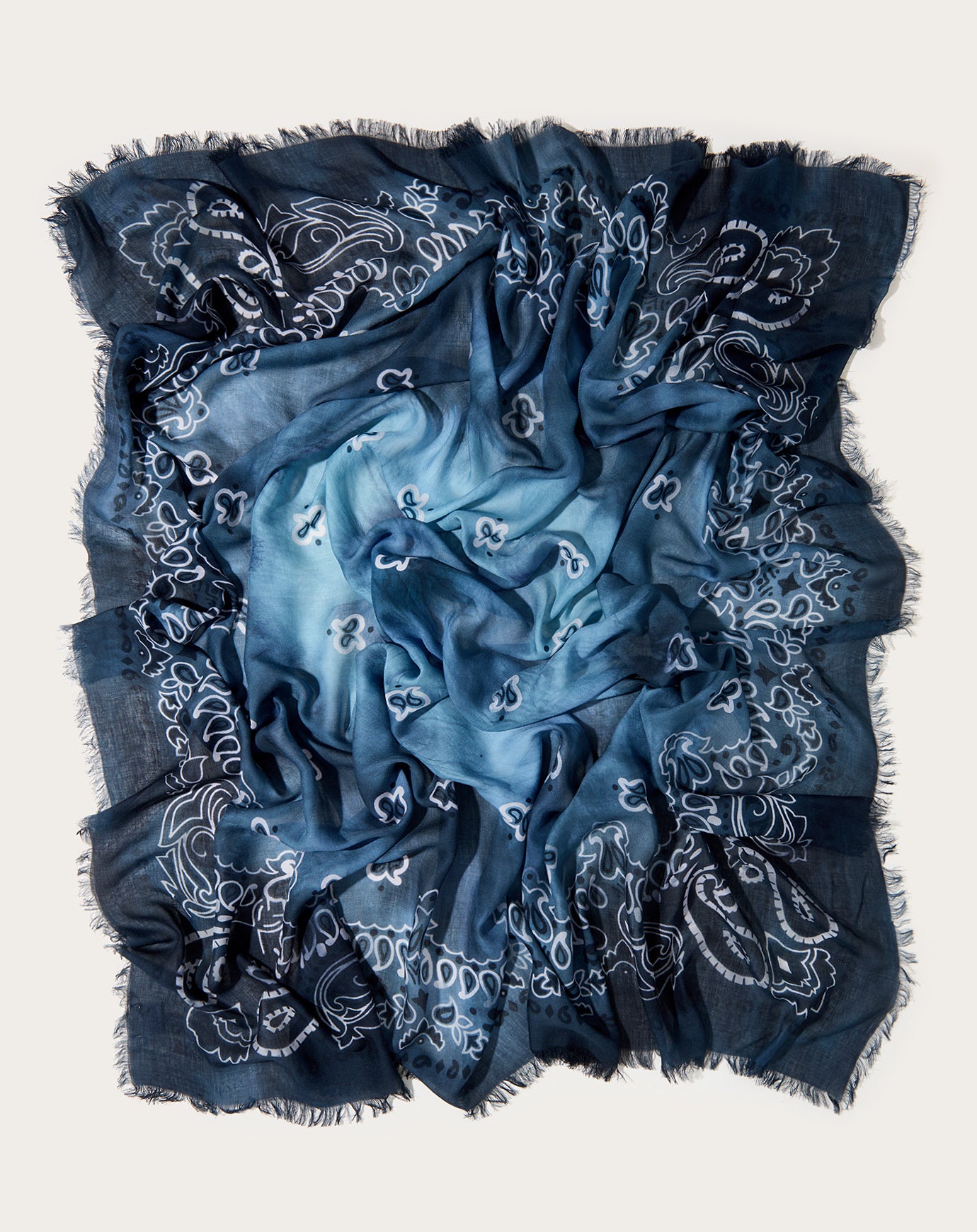 Destin Alvina Hand Dyed Oversized Bandana in Navy