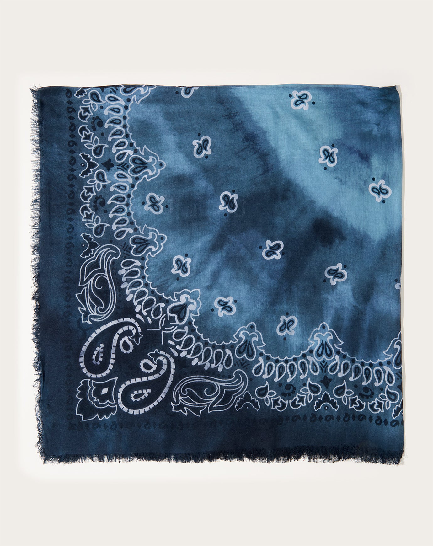 Destin Alvina Hand Dyed Oversized Bandana in Navy