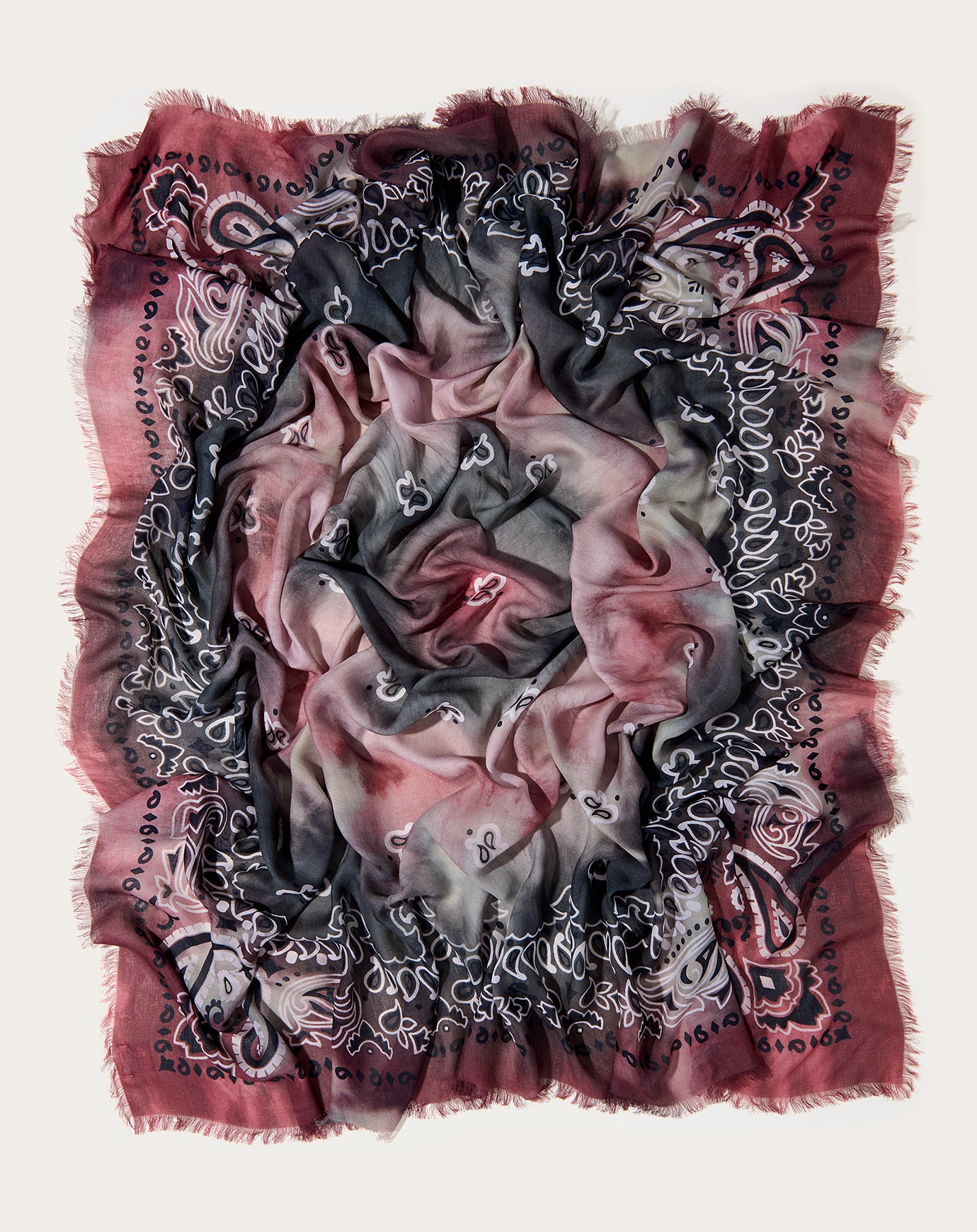 Destin Alvina Hand Dyed Oversized Bandana in Port