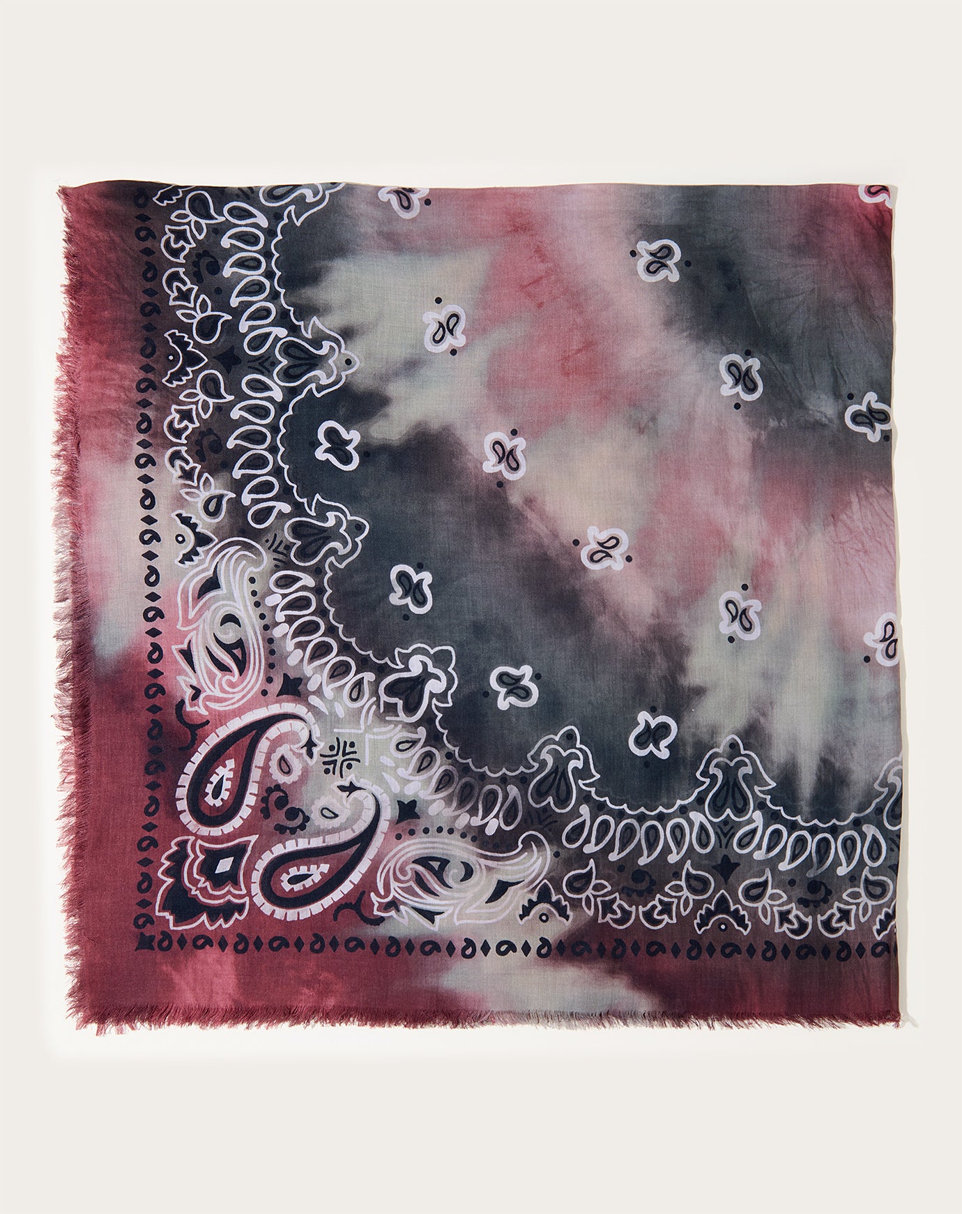 Destin Alvina Hand Dyed Oversized Bandana in Port
