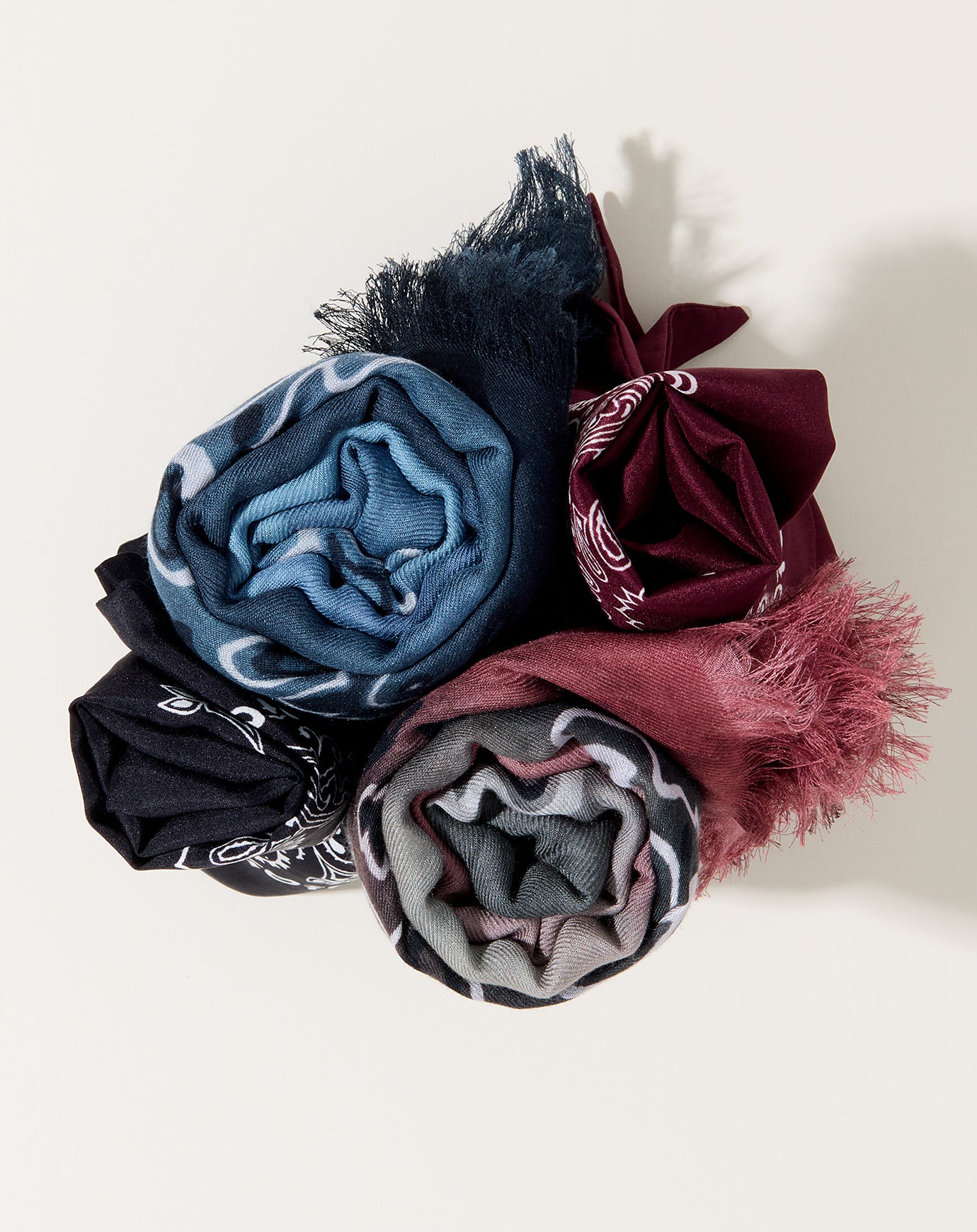 Destin Alvina Hand Dyed Oversized Bandana in Port