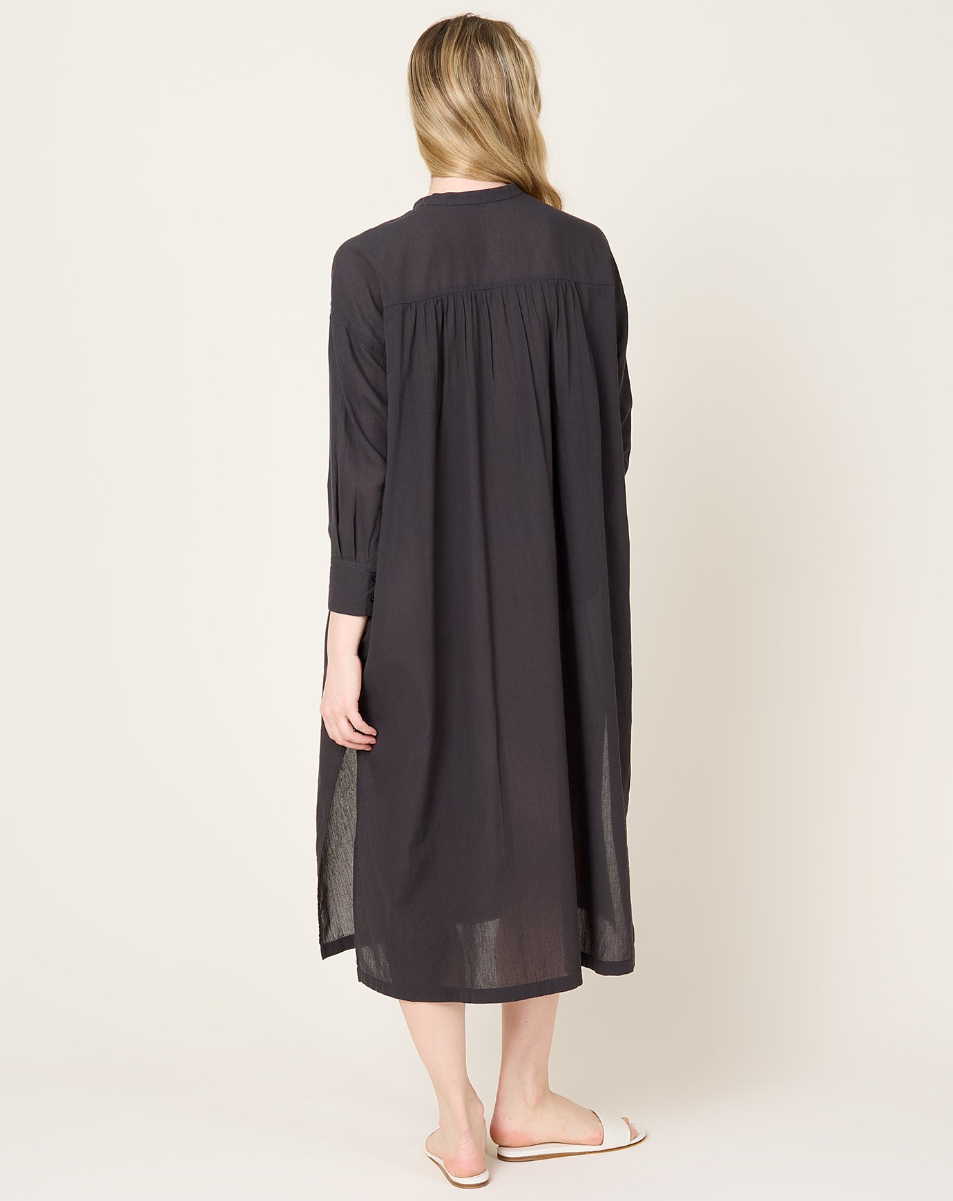 evam eva Botanical Dye Dress in Sumi
