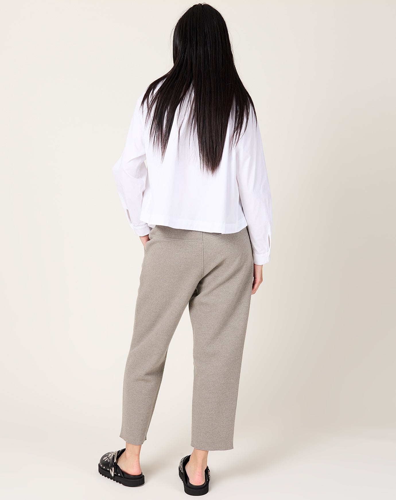 evam eva Press Wool Pants in Mocha