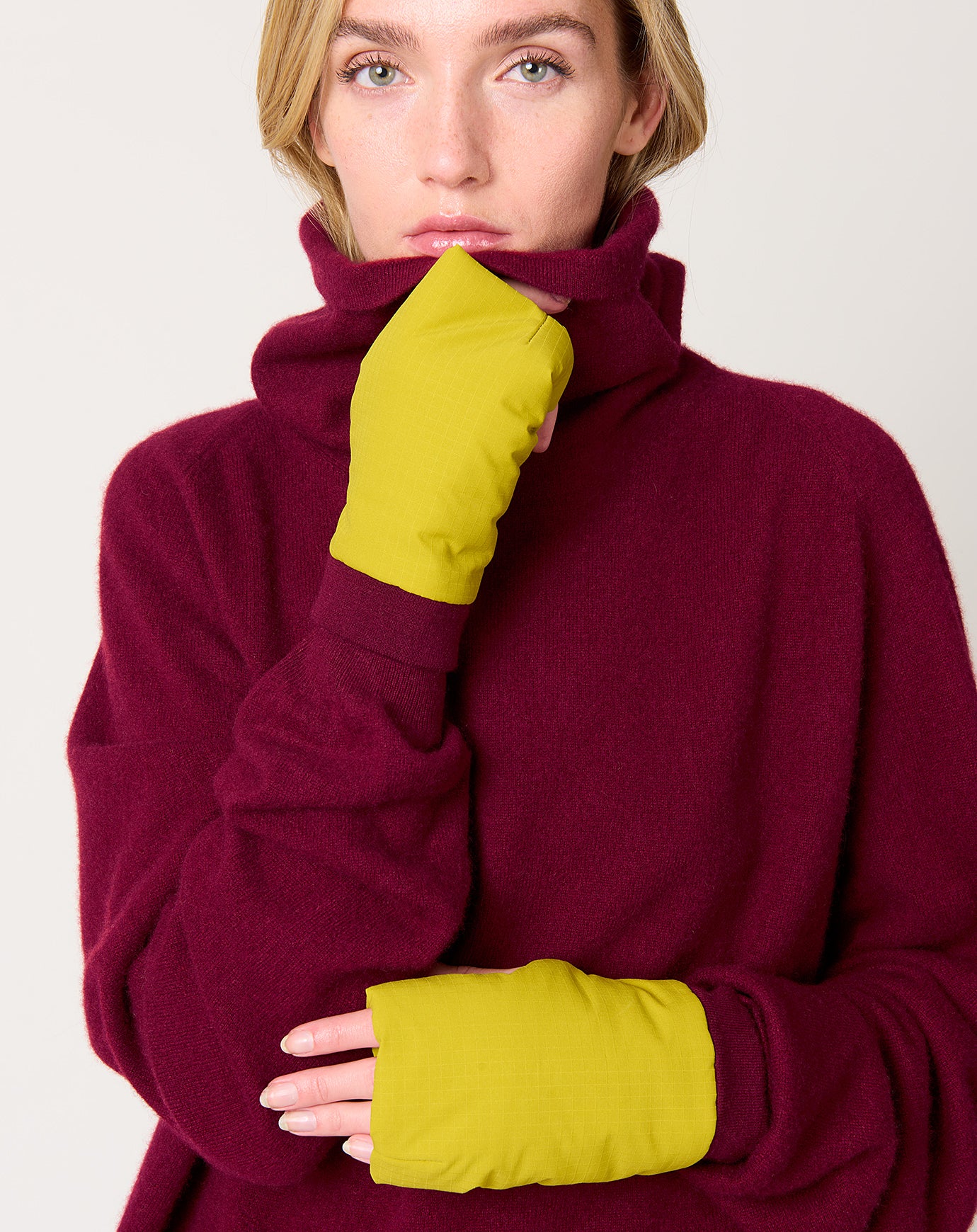 Frenckenberger Puffed Mittens in Green