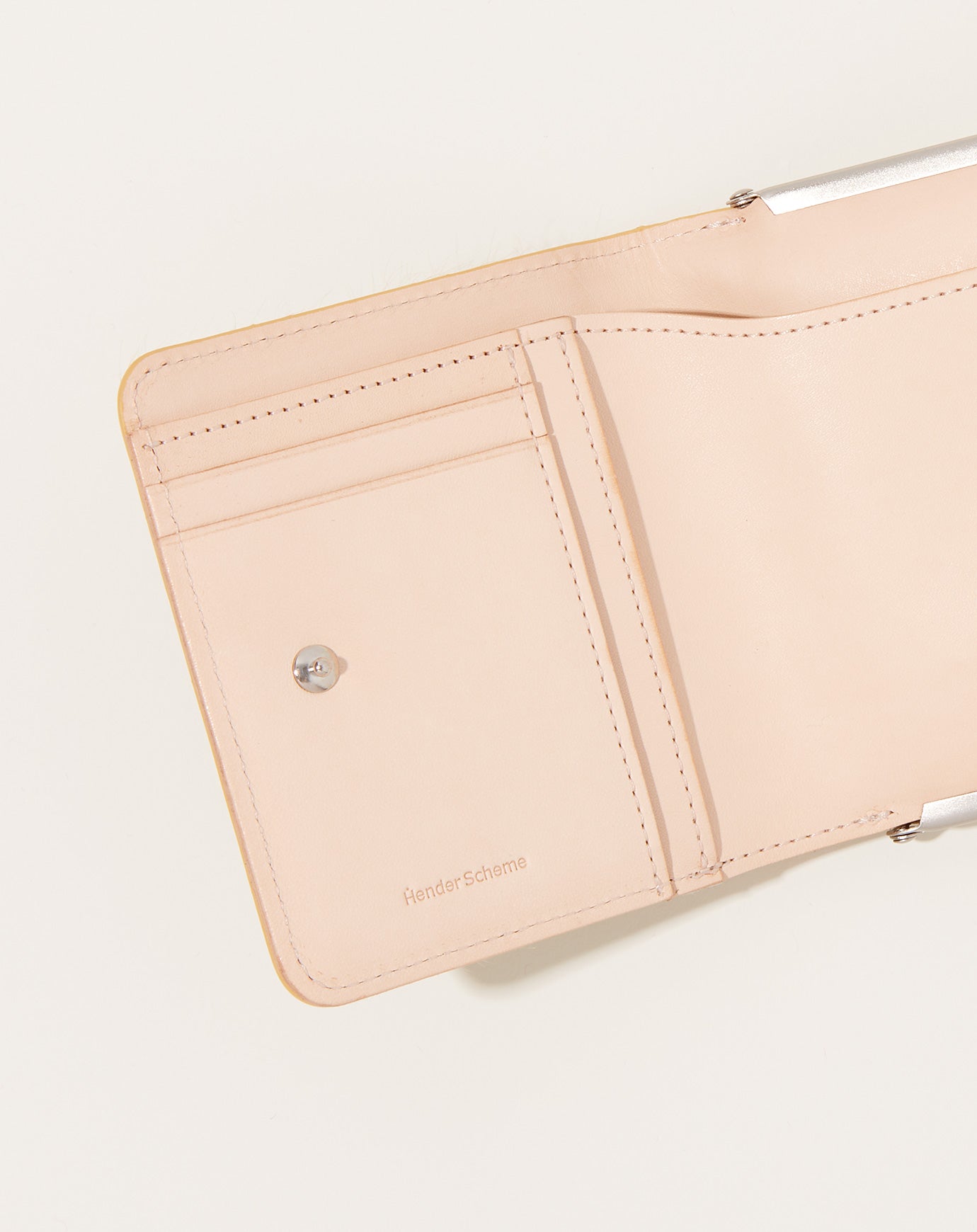 Hender Scheme Hairy Snap Wallet in Cream Yellow