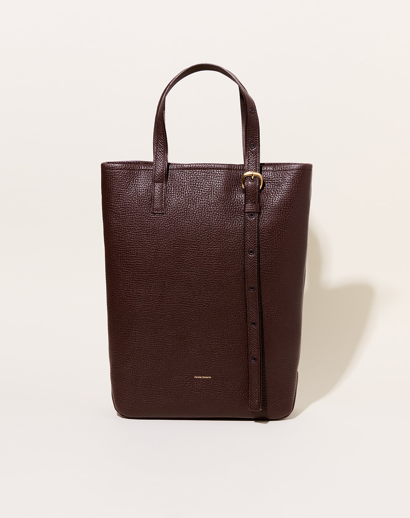 Hender Scheme Twist Buckle Tote in Dark Brown