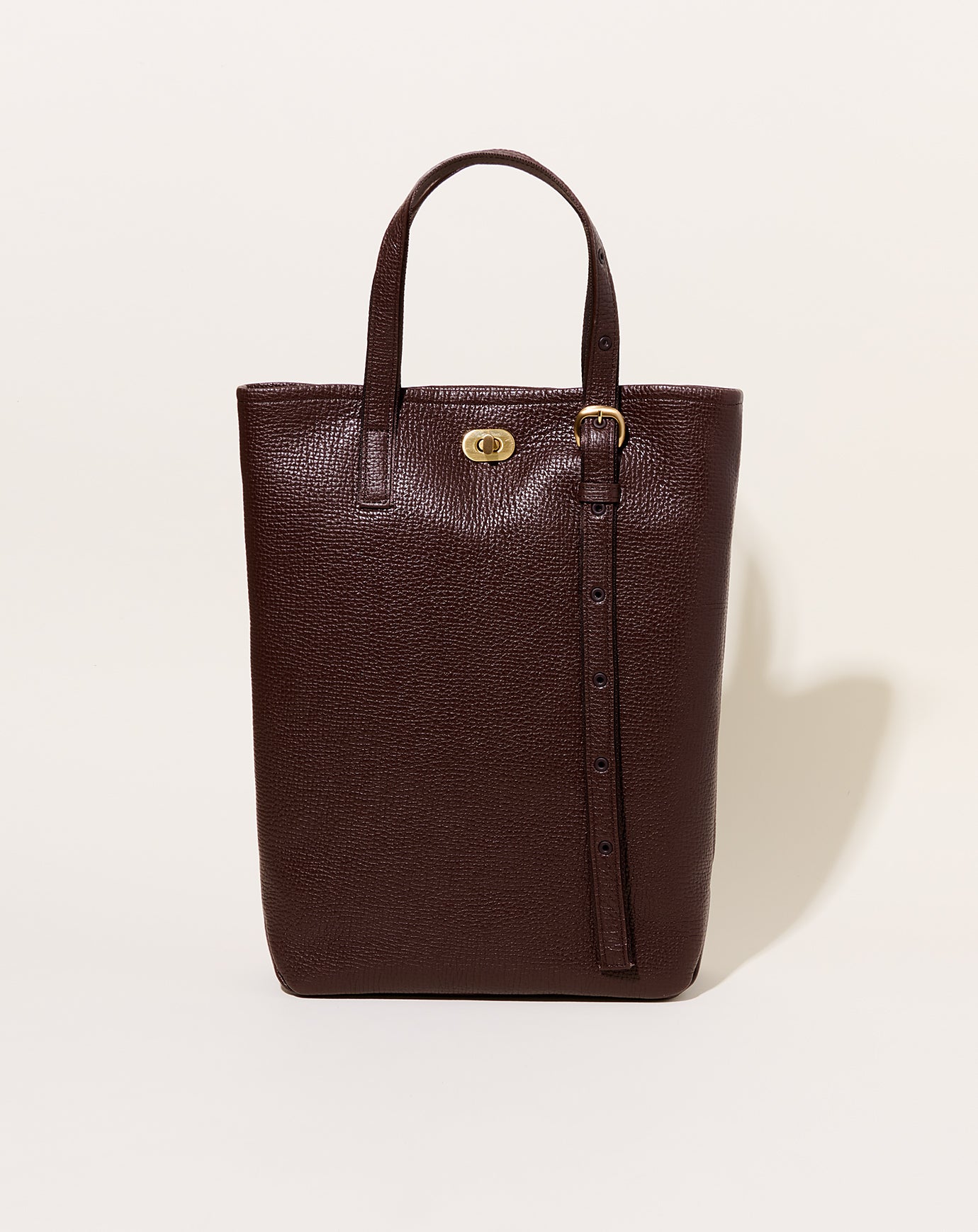 Hender Scheme Twist Buckle Tote in Dark Brown