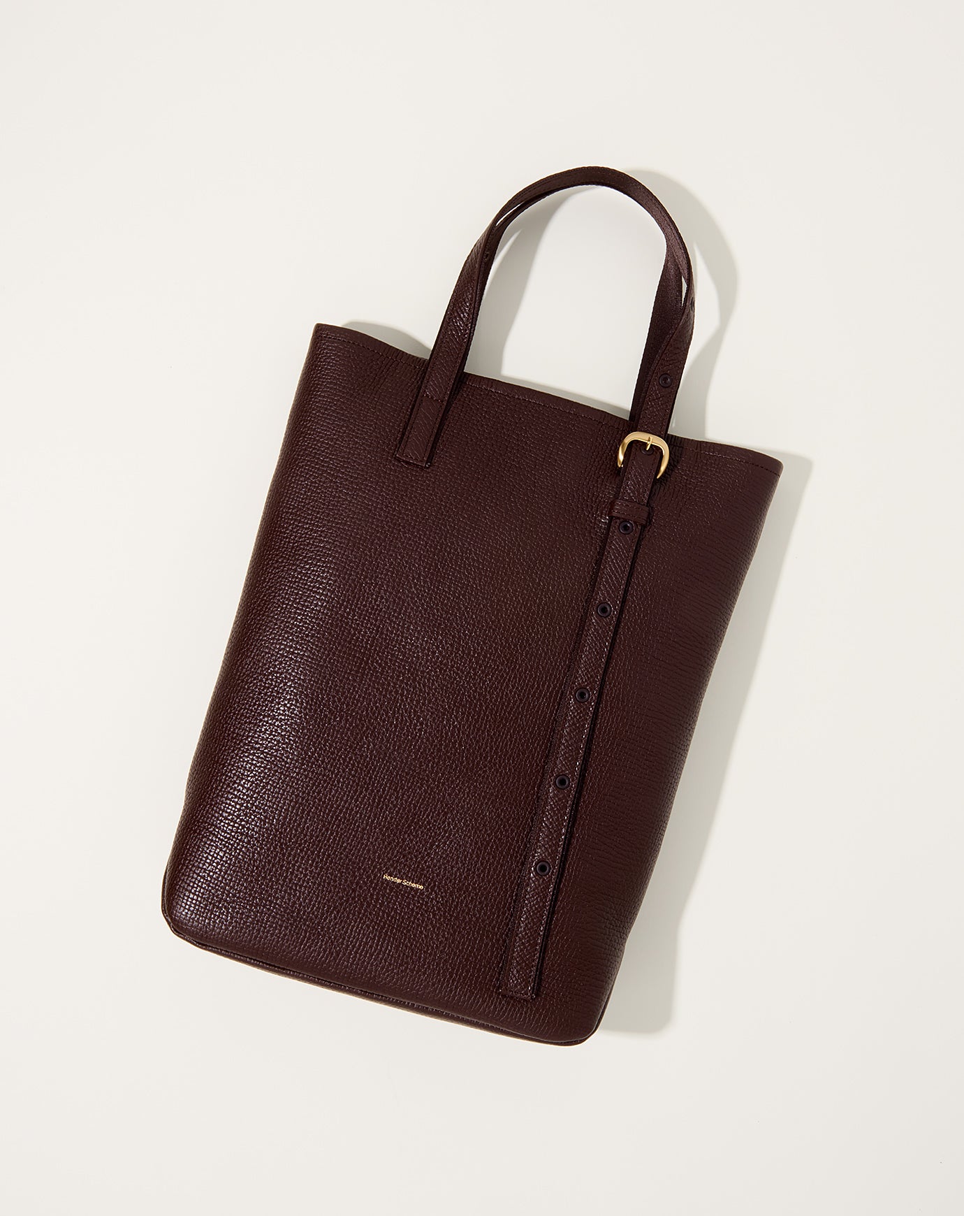 Hender Scheme Twist Buckle Tote in Dark Brown