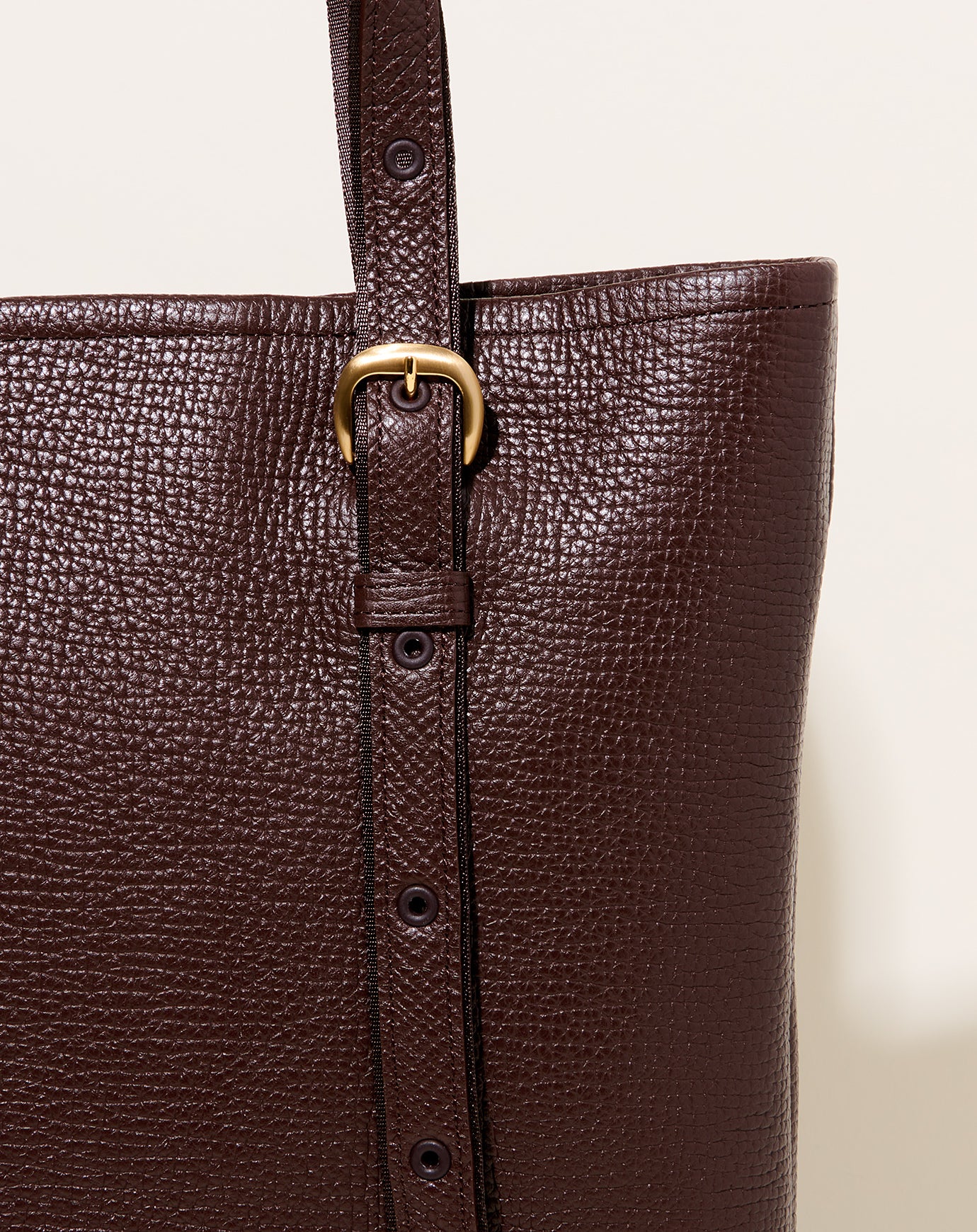 Hender Scheme Twist Buckle Tote in Dark Brown