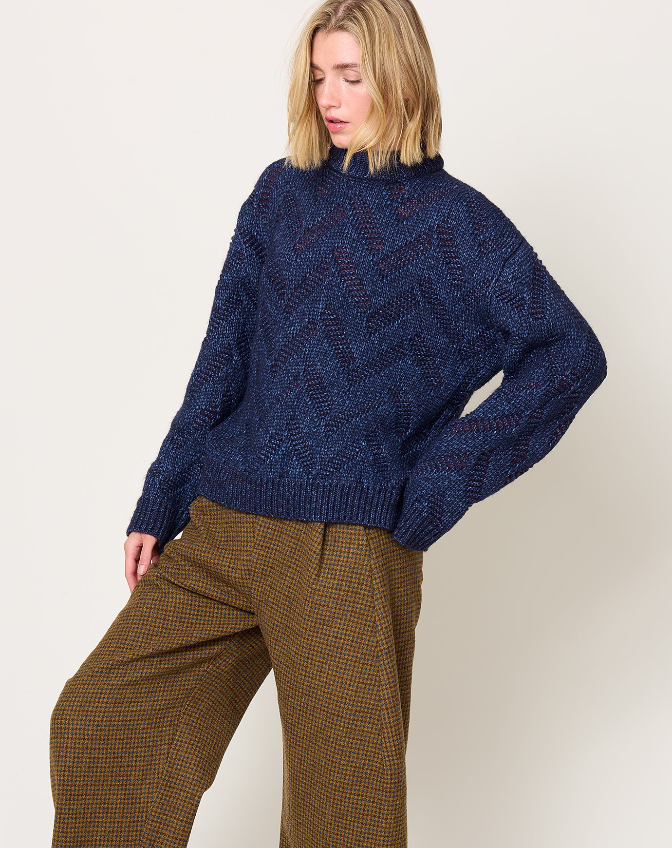 Henrik Vibskov Flat Knitted Sweater in Flat Navy