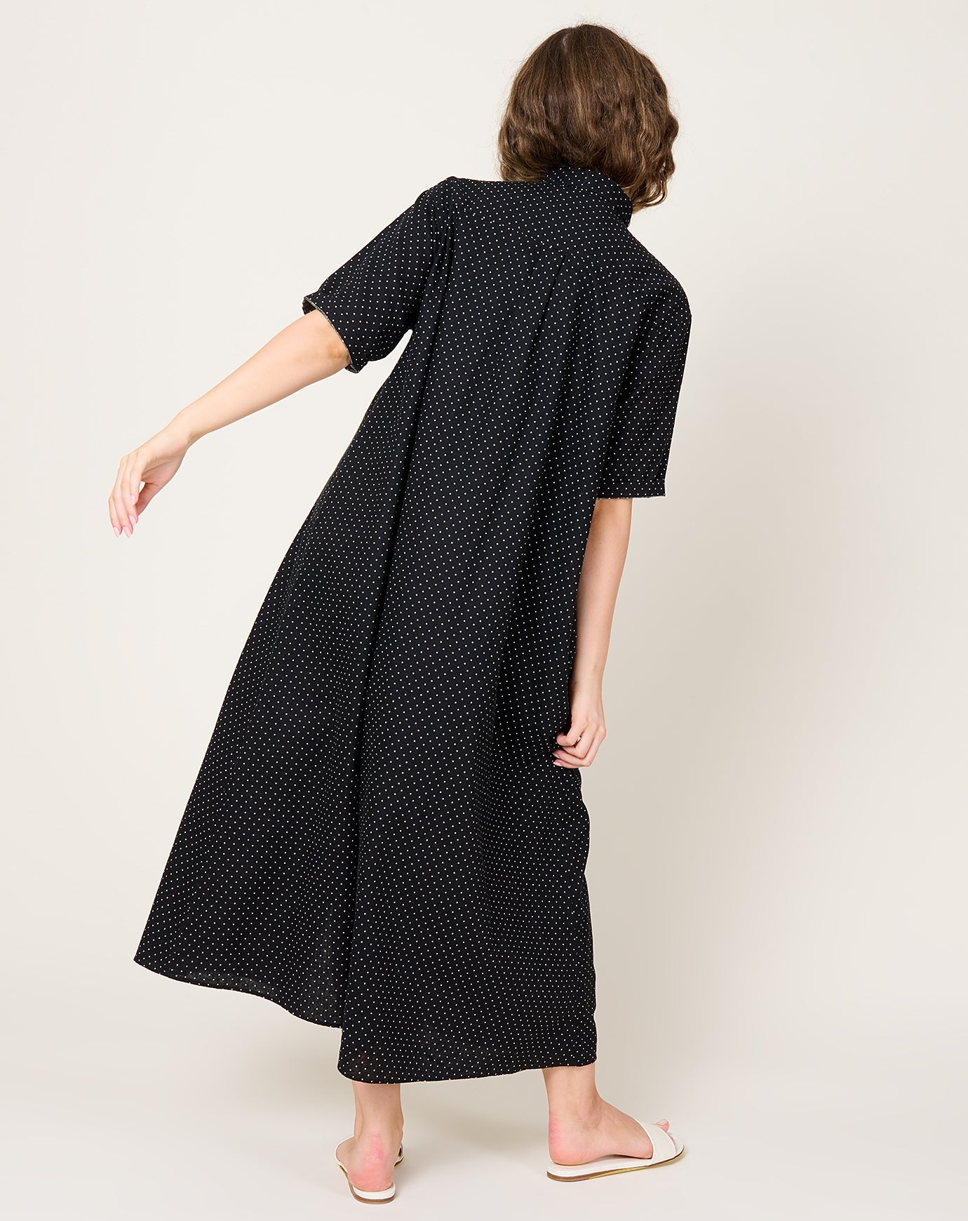 Ichi Antiquités C/L Dot Dress in Black