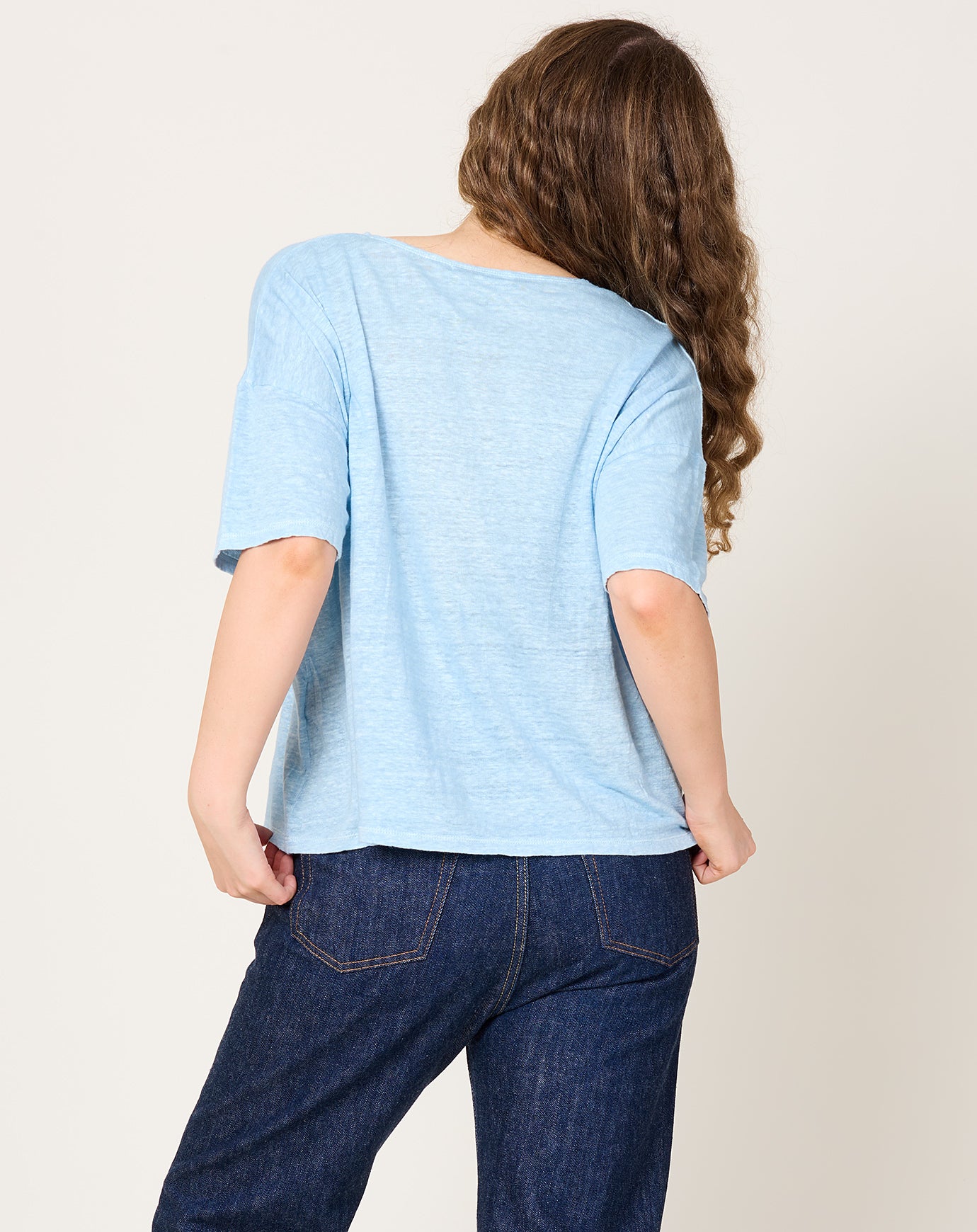 Ichi Antiquités Natural Silk Hand Dye Indigo Pullover