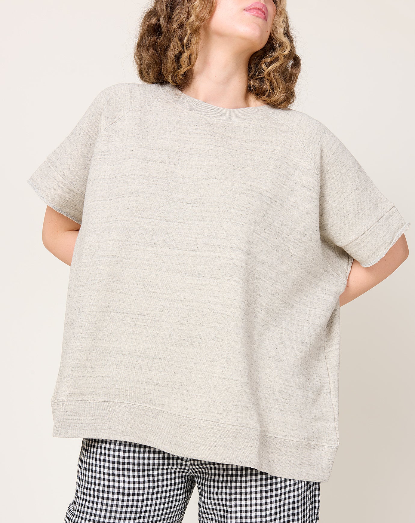Ichi Antiquités UNDYED Fleece Pullover in Grey