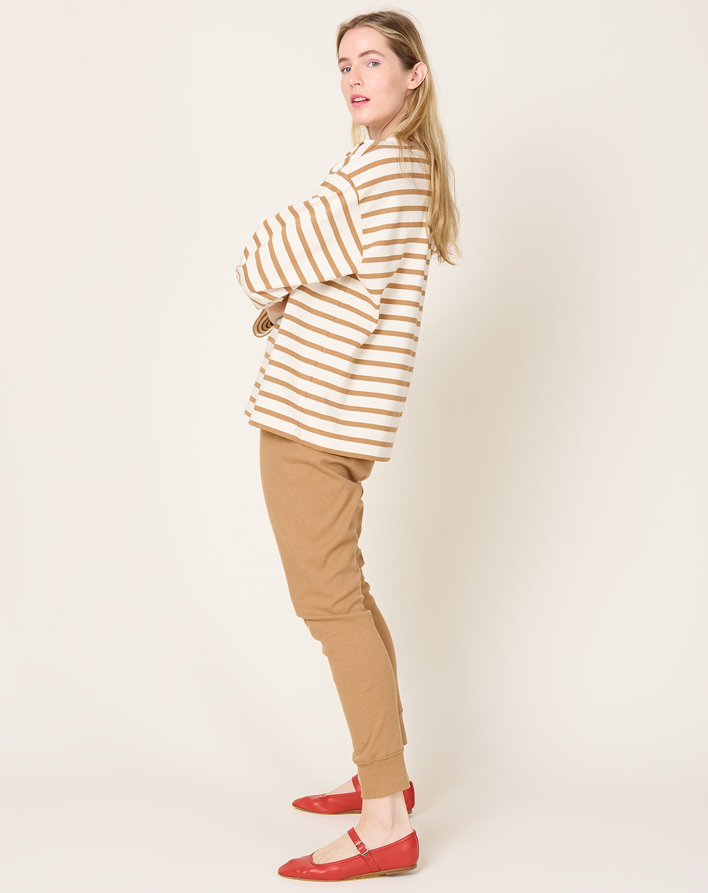 Ichi Antiquités UNDYED Rib Pants in Camel