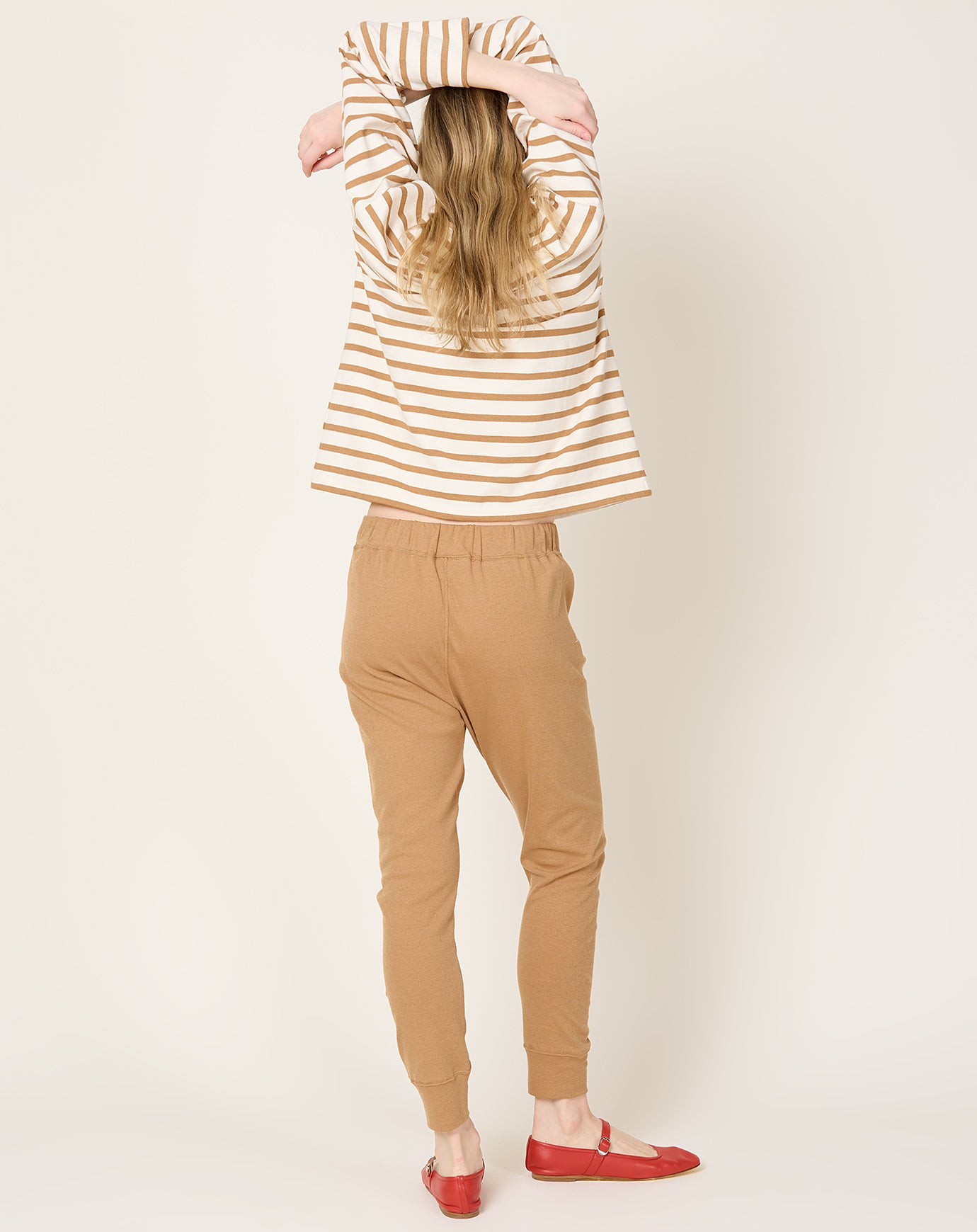 Ichi Antiquités UNDYED Rib Pants in Camel