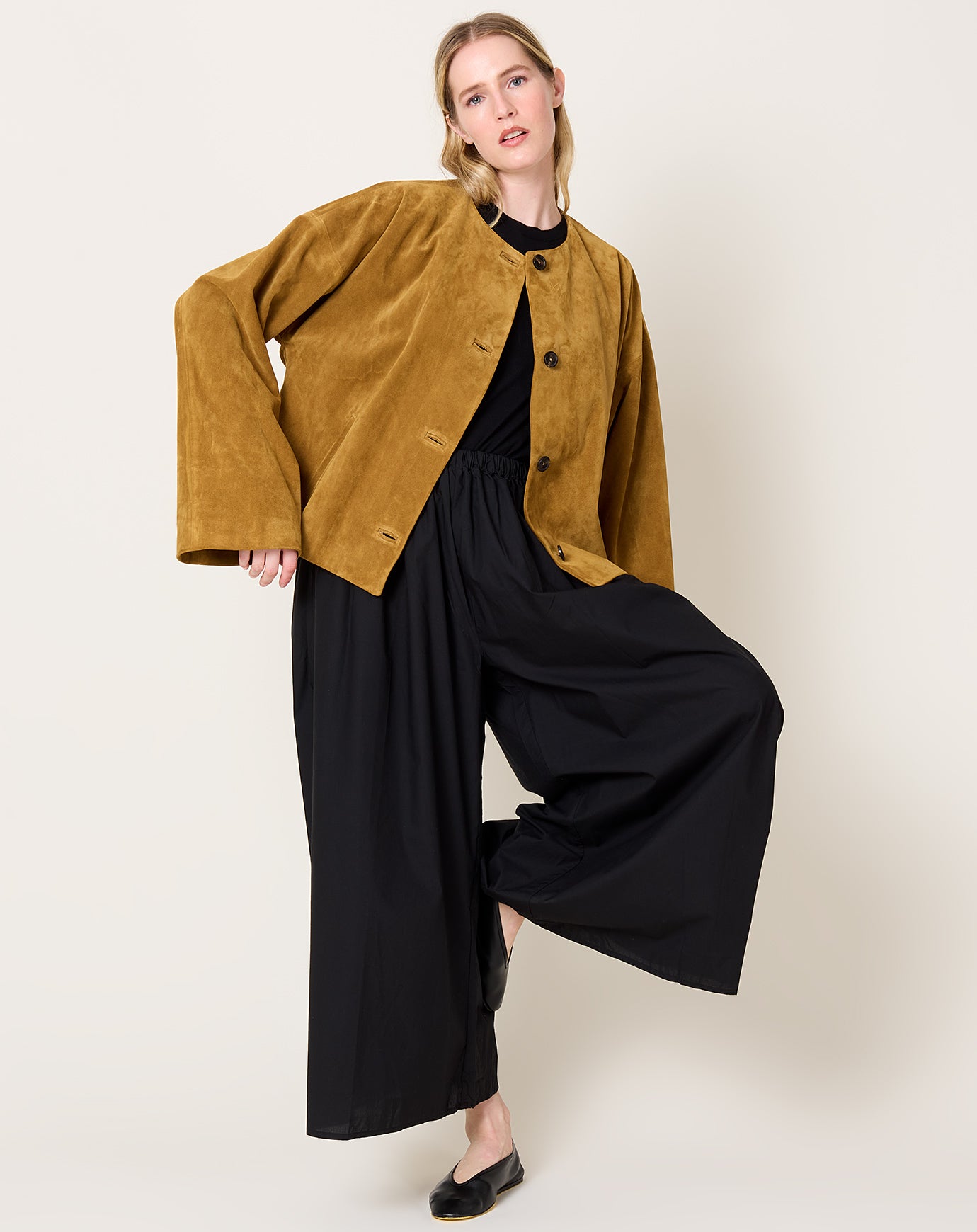 Kallmeyer Sade Cropped Jacket in Caramel