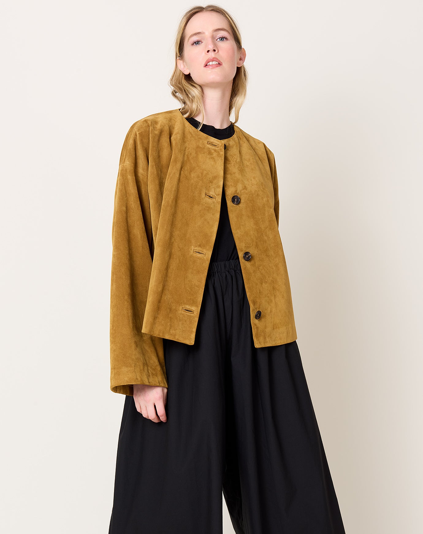 Kallmeyer Sade Cropped Jacket in Caramel