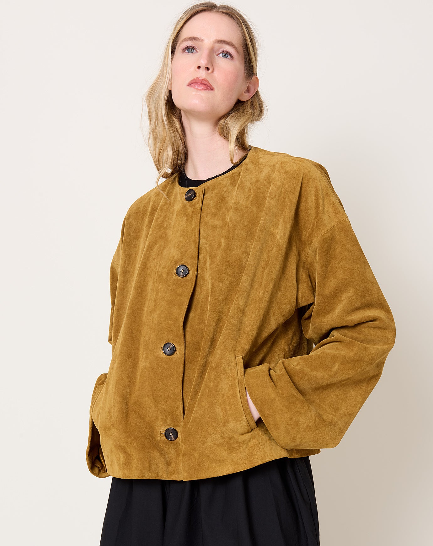 Kallmeyer Sade Cropped Jacket in Caramel