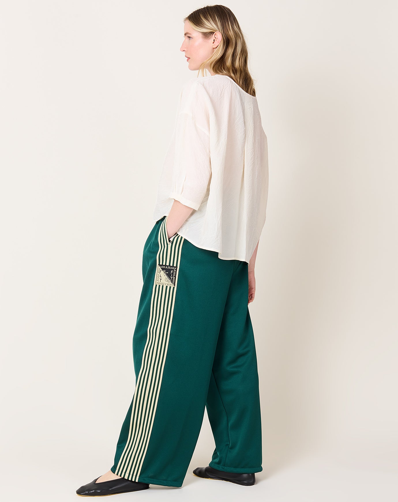 Kapital Stuntman&woman Baggy Track Pants in Green