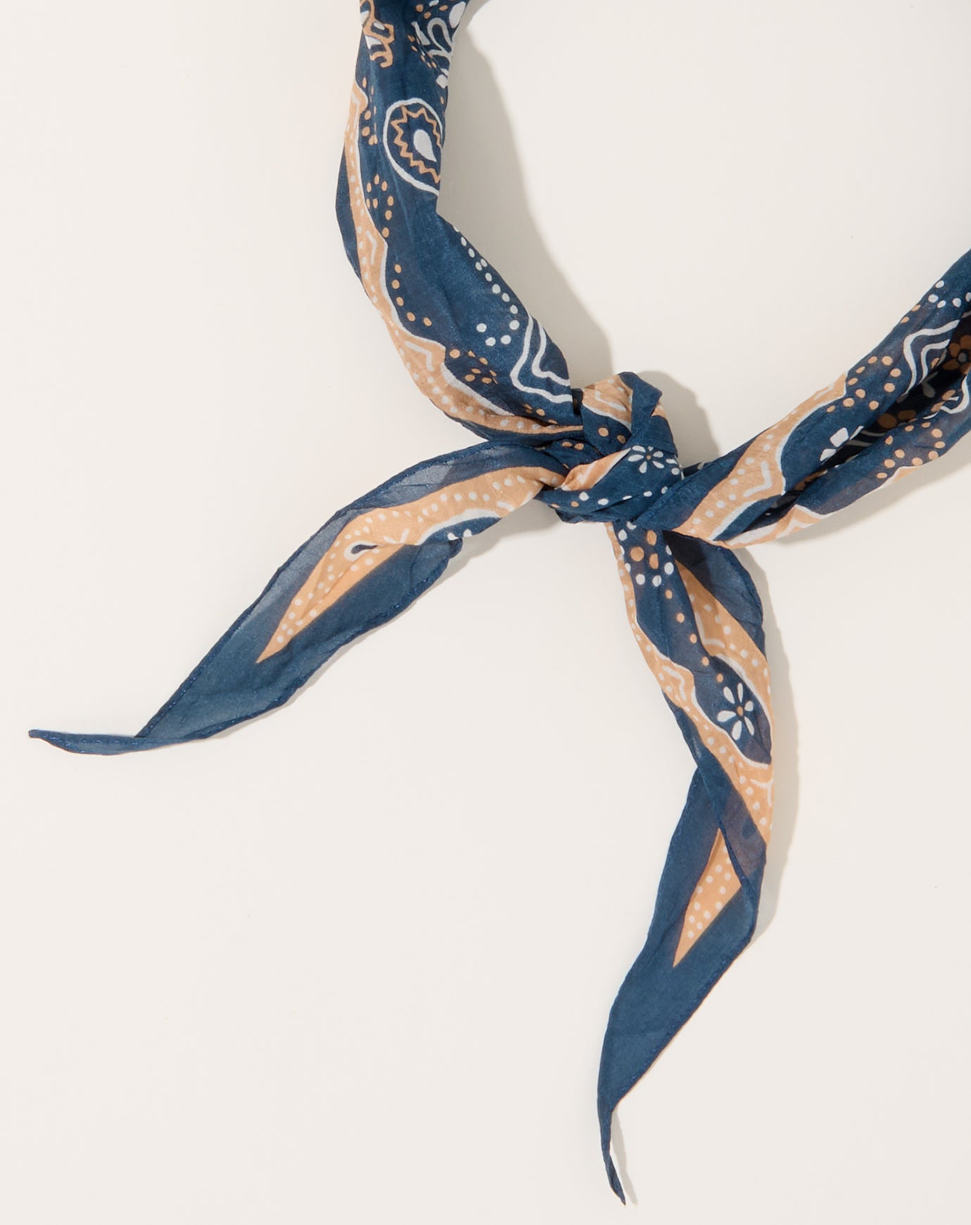 Kapital WASHER Silk Neckerchief (COOKIE) in Navy