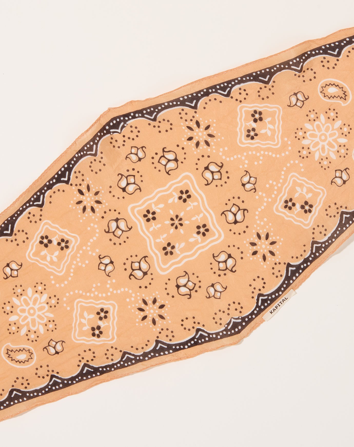 Kapital WASHER Silk Neckerchief (COOKIE) in Orange