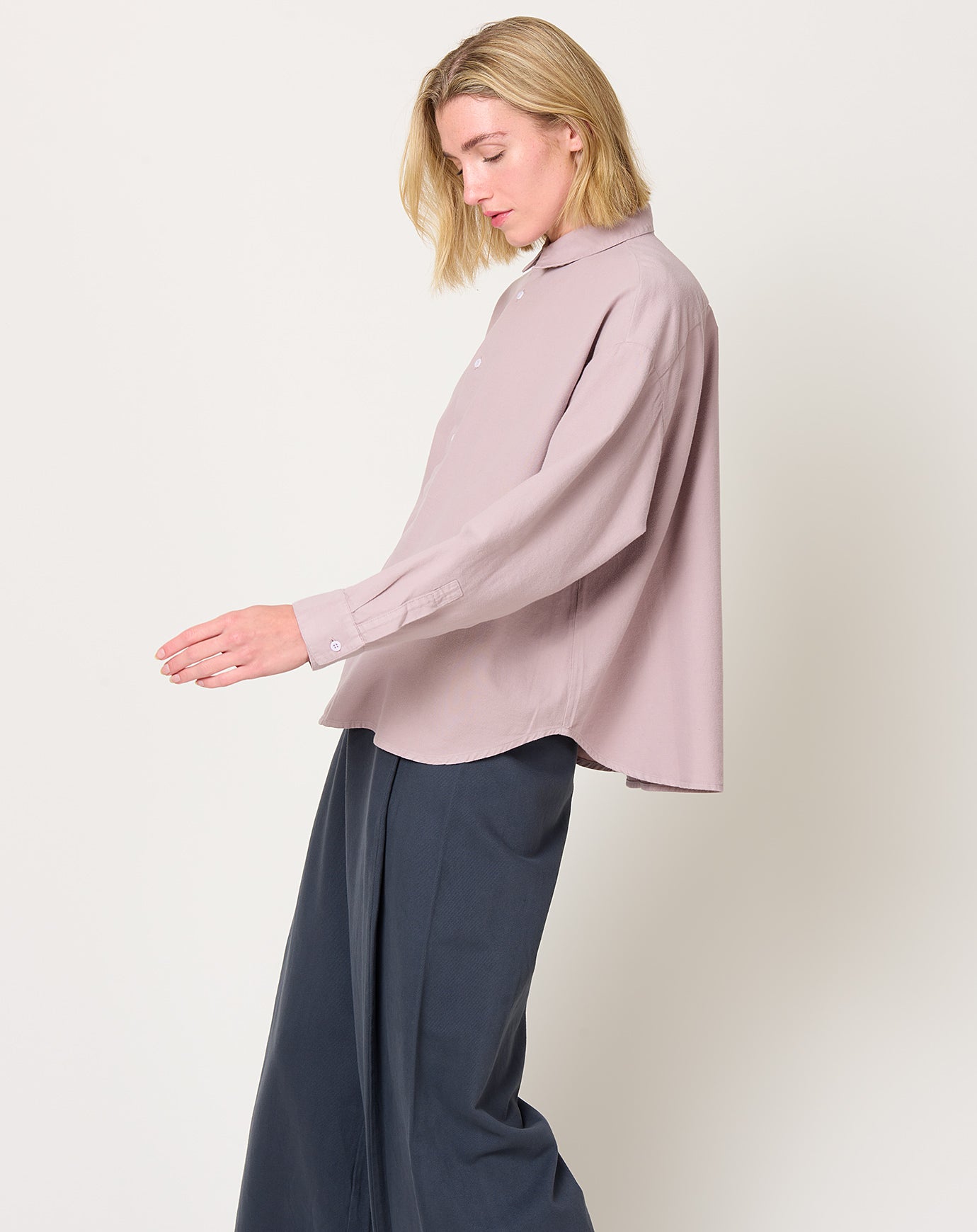 Labo.Art Cotton Flannel Eolia Shirt in Lilla