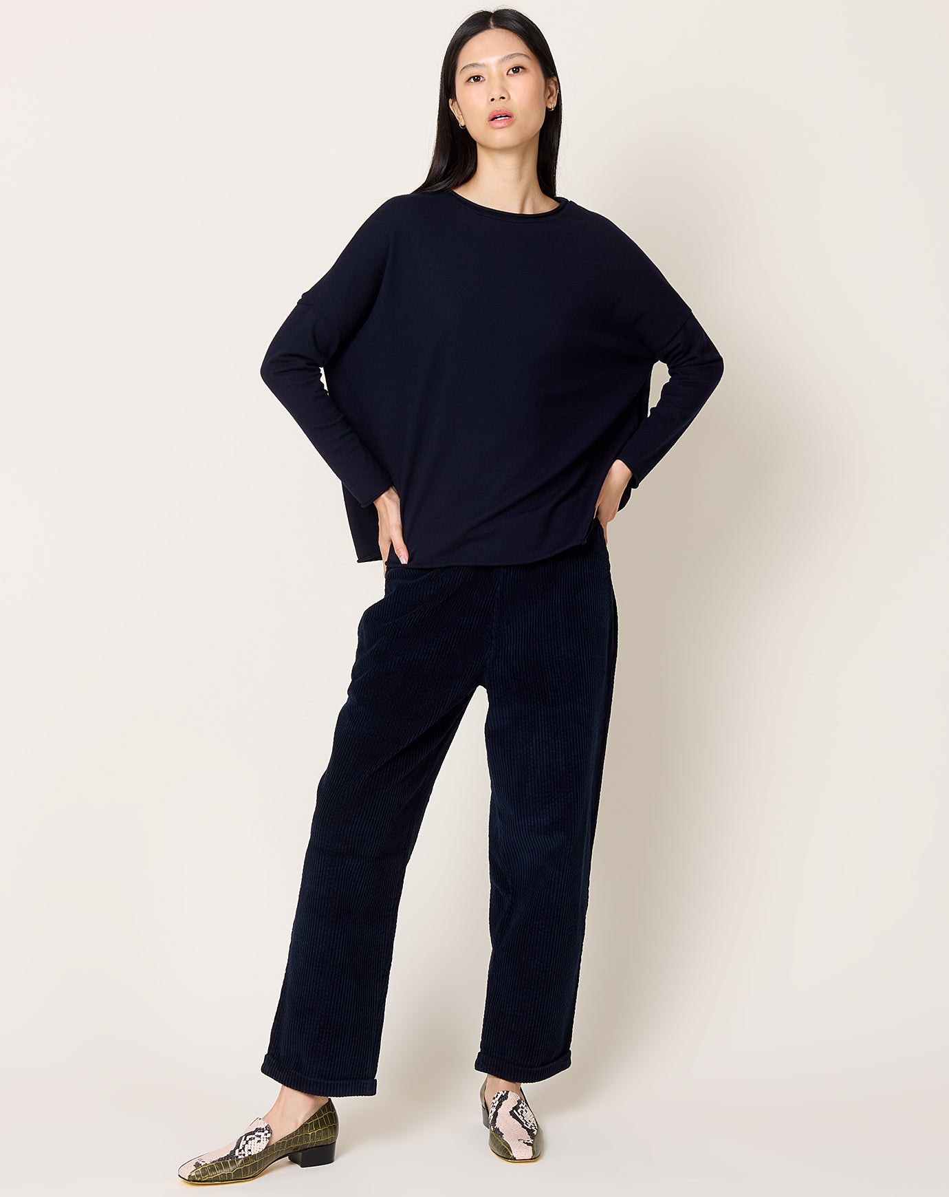 Labo.Art Carla Stretch Wool Pullover in Atlantic