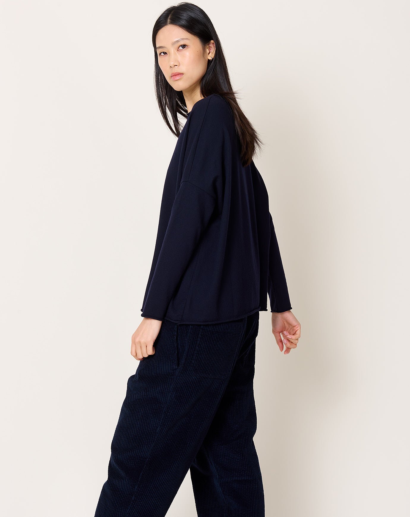 Labo.Art Carla Stretch Wool Pullover in Atlantic