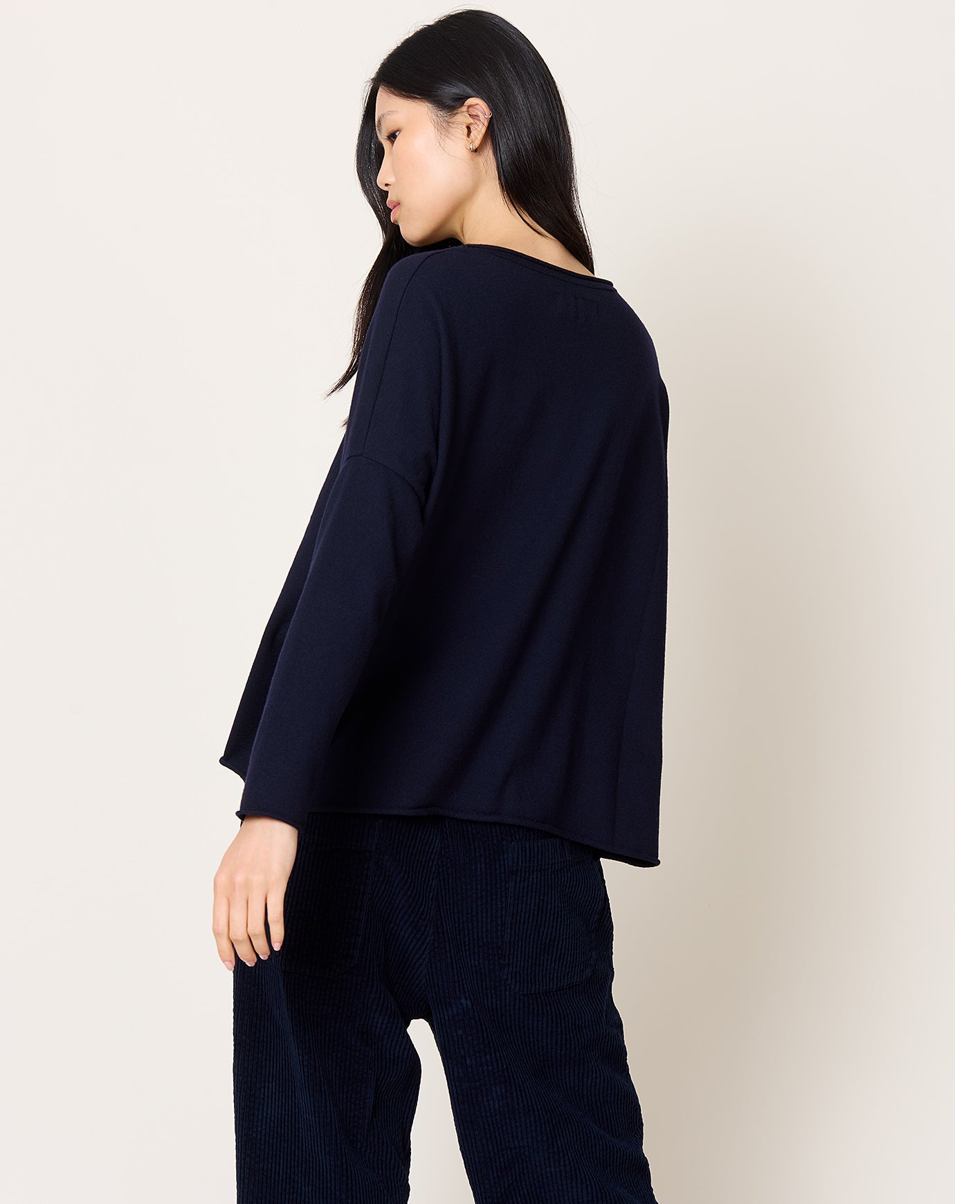 Labo.Art Carla Stretch Wool Pullover in Atlantic