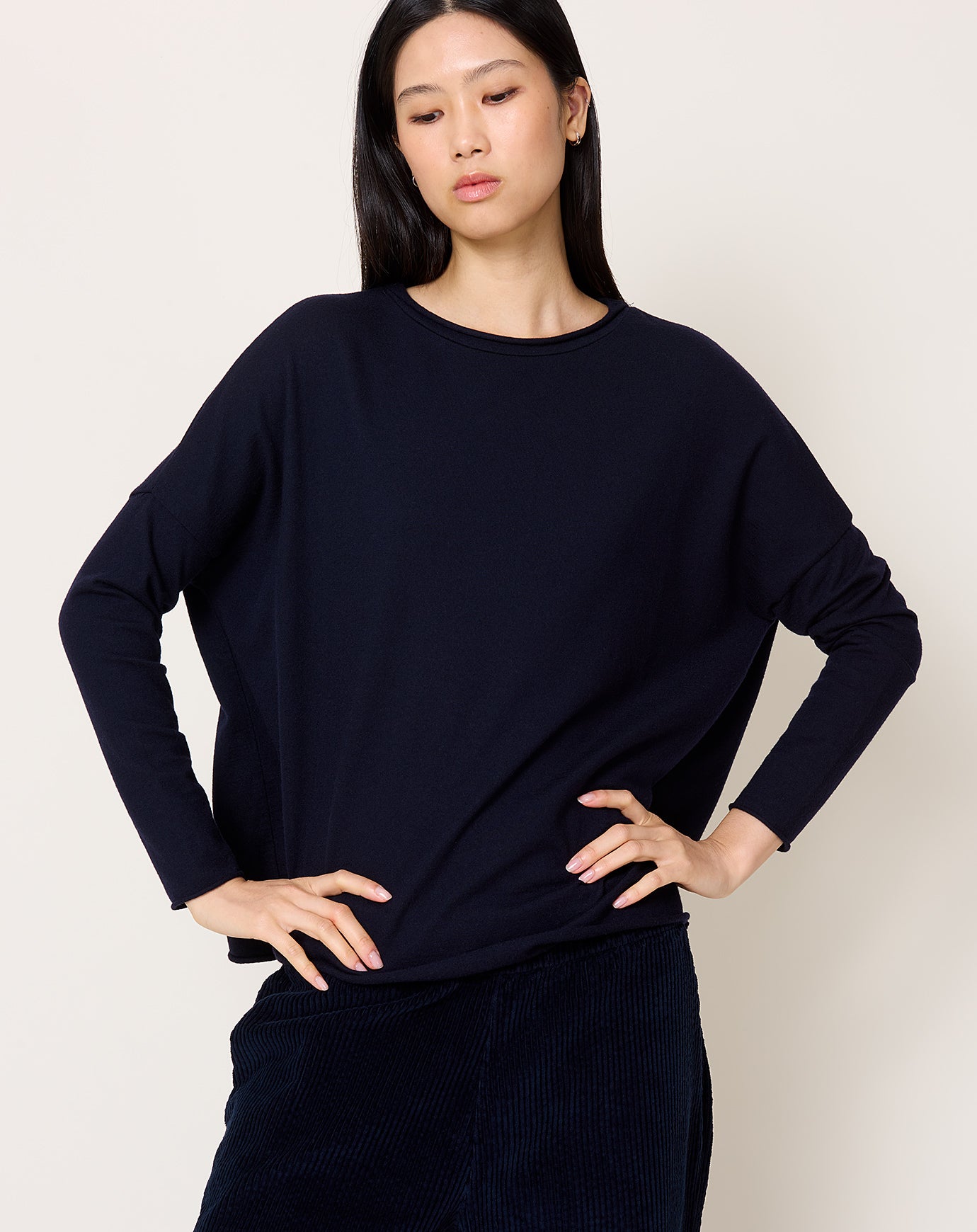 Labo.Art Carla Stretch Wool Pullover in Atlantic