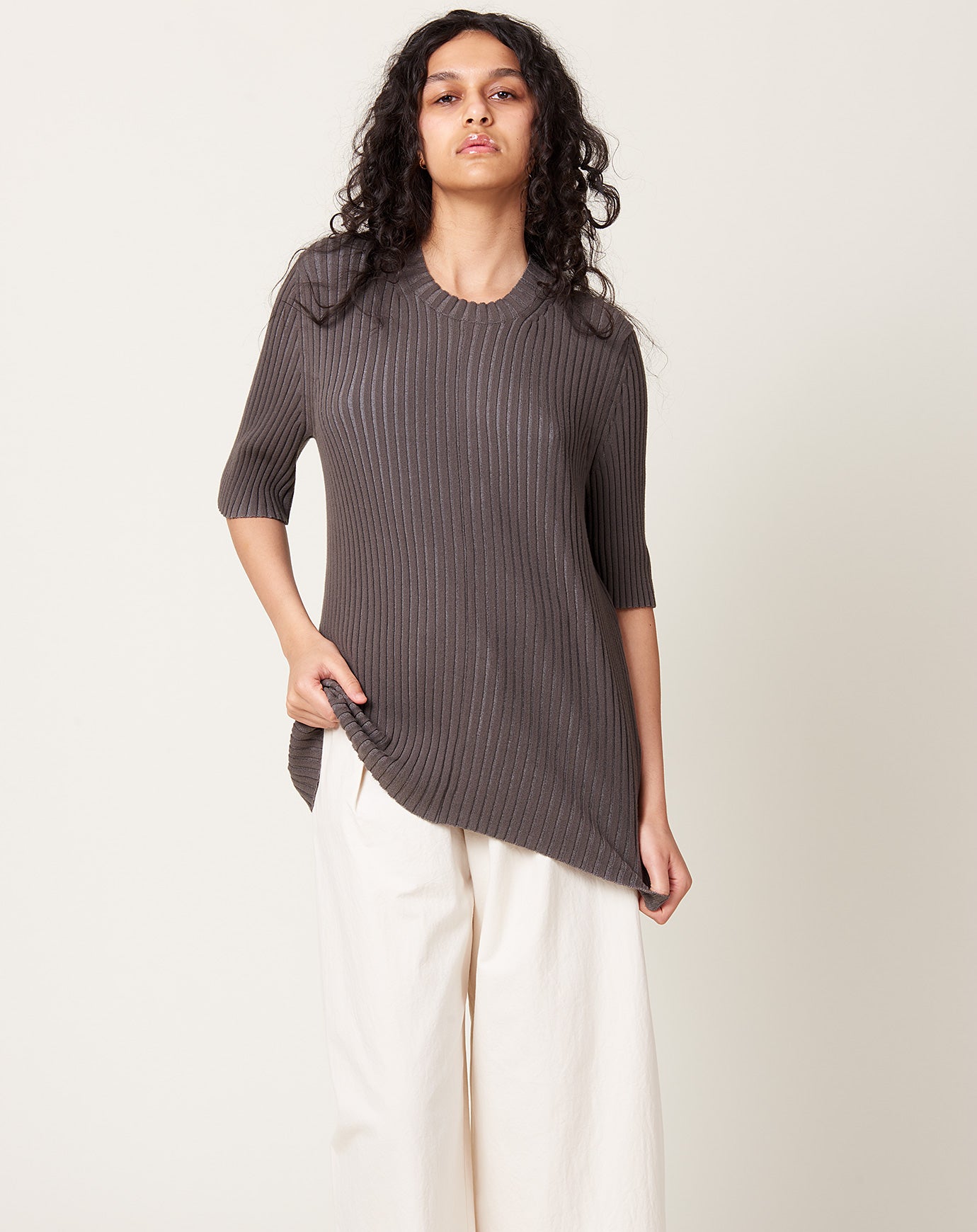 Lauren Manoogian Column Crewneck in Coal