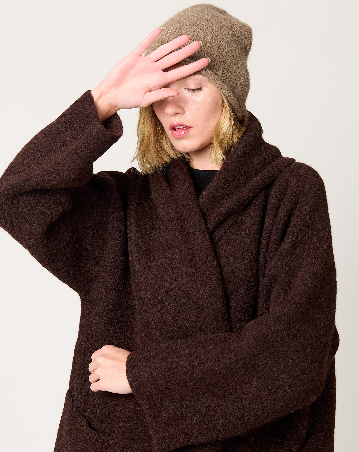 Lauren Manoogian Crown Beanie in Tobacco