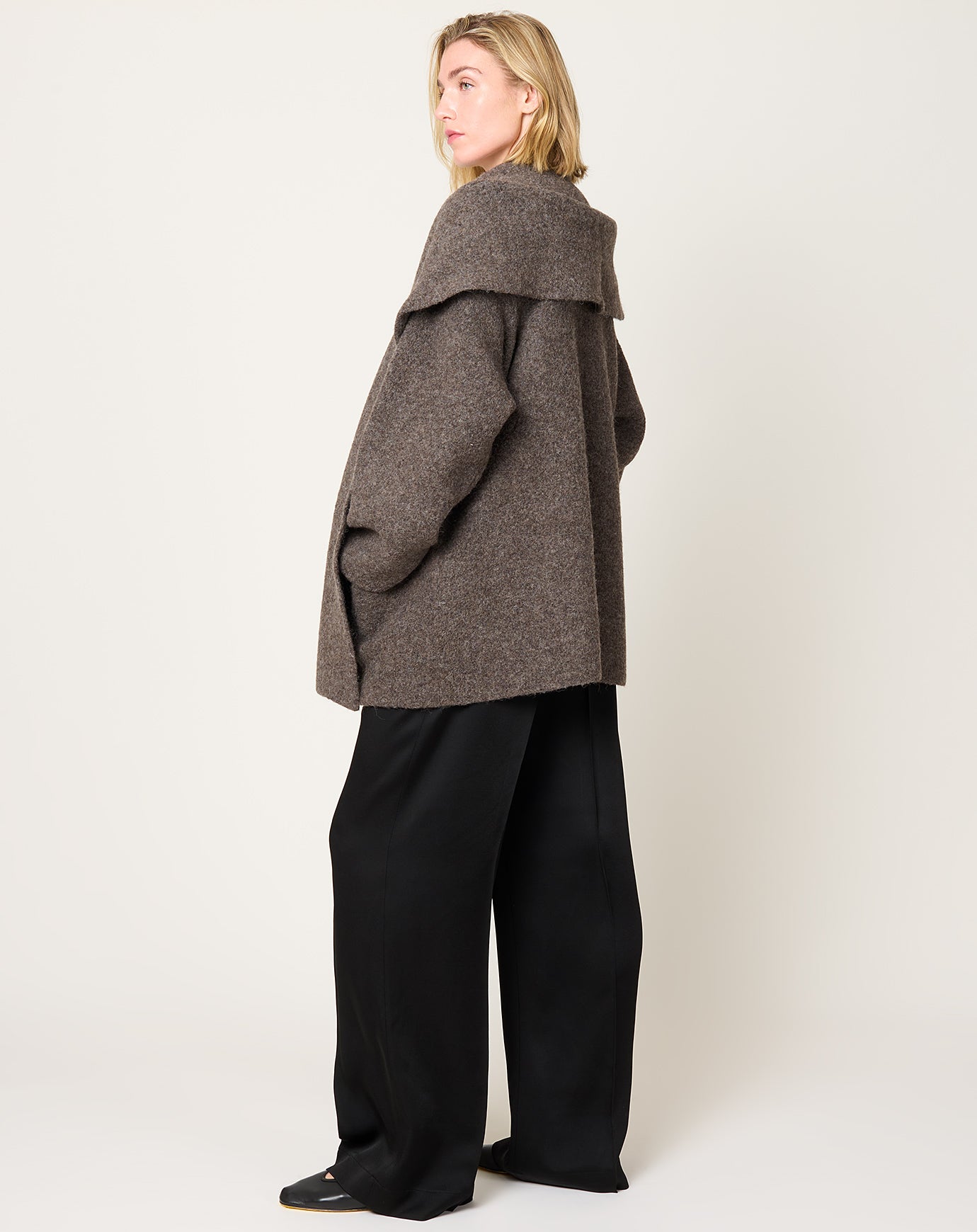 Lauren Manoogian Double Face Coat in Blackened