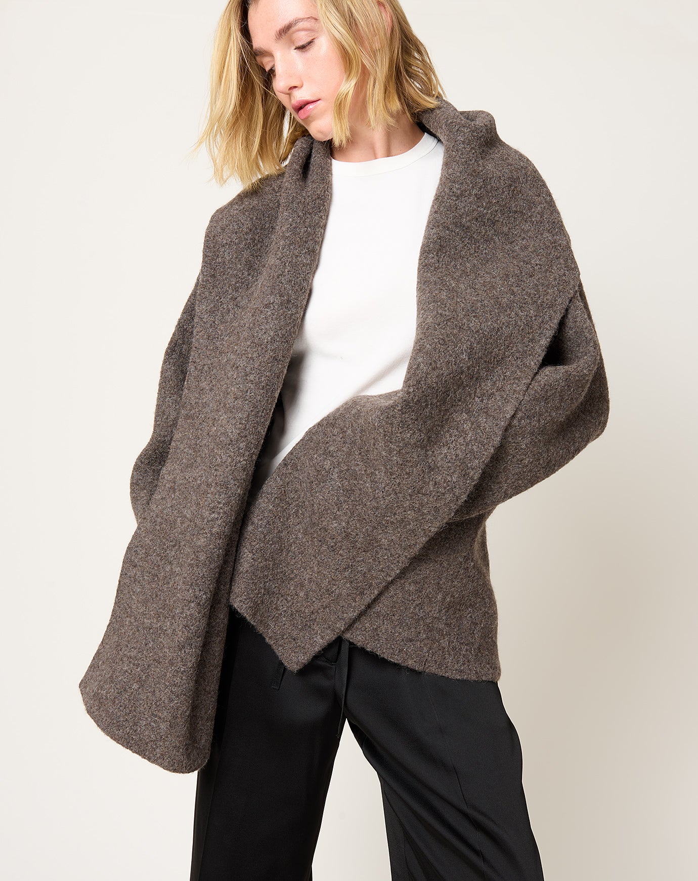 Lauren Manoogian Double Face Coat in Blackened