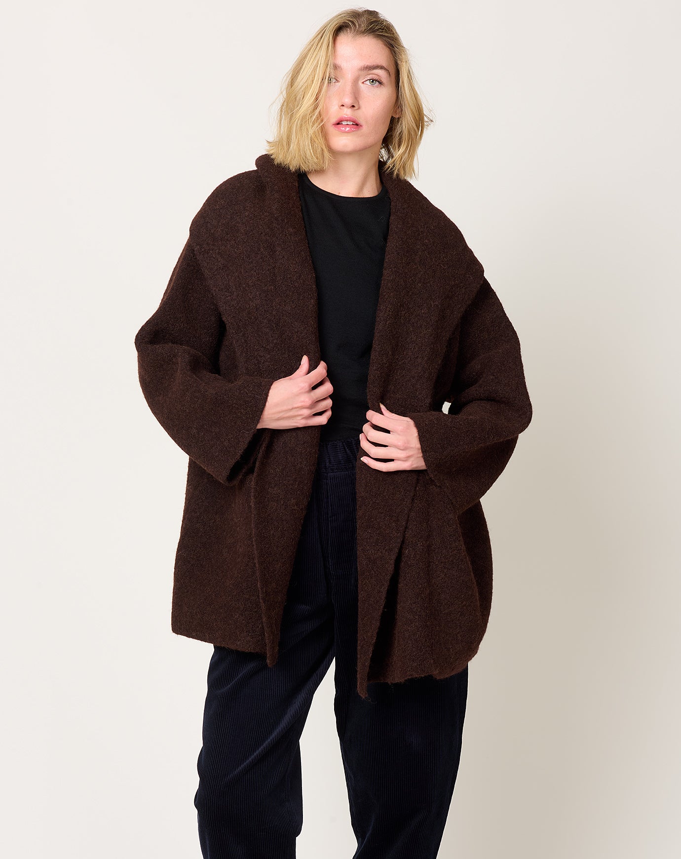 Lauren Manoogian Double Face Coat in Merlot