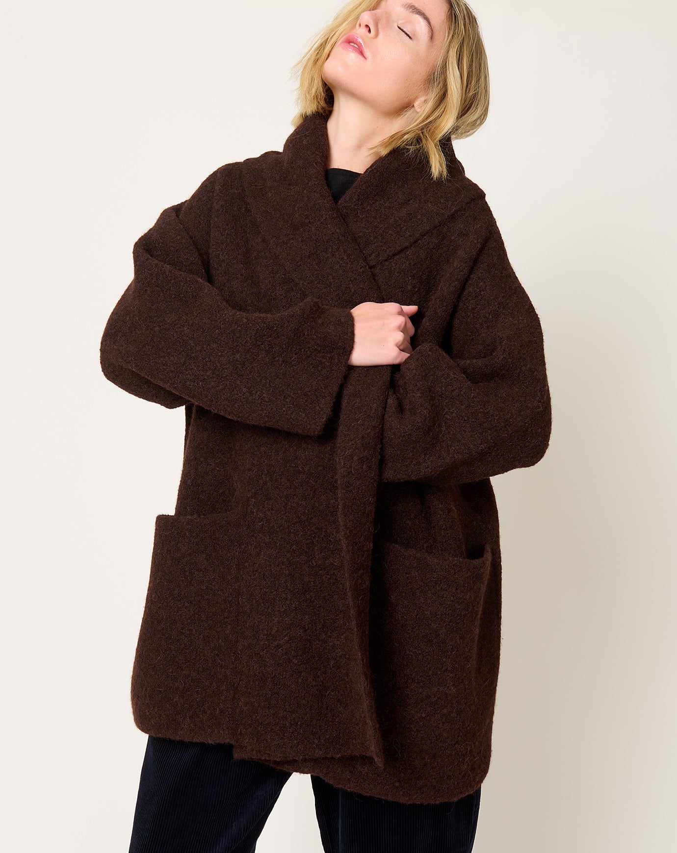 Lauren Manoogian Double Face Coat in Merlot