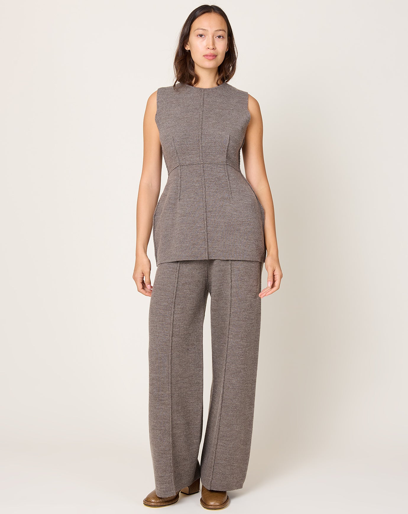Lauren Manoogian Double Knit Trouser in Cinder