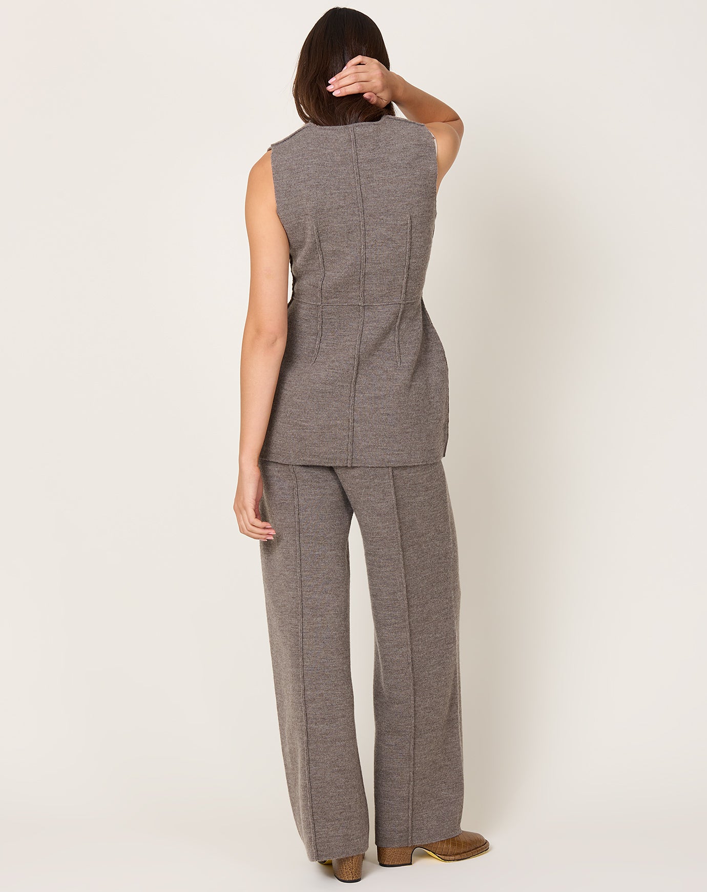 Lauren Manoogian Double Knit Trouser in Cinder
