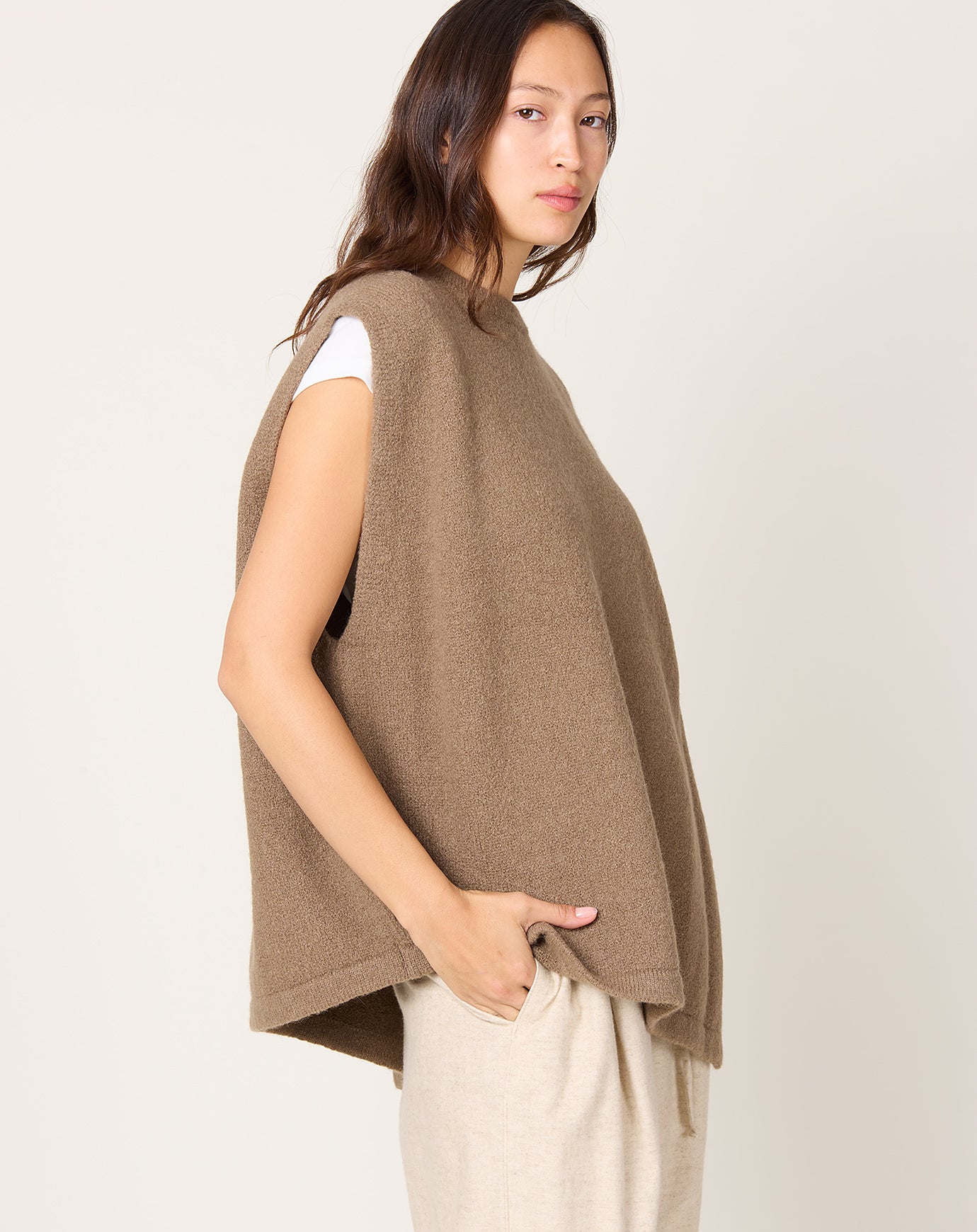 Lauren Manoogian Drape Gilet in Tobacco