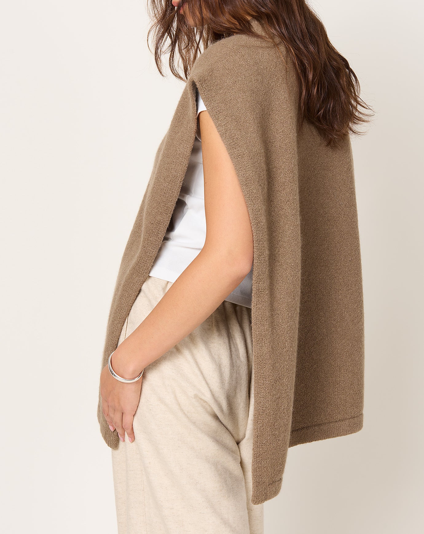Lauren Manoogian Drape Gilet in Tobacco