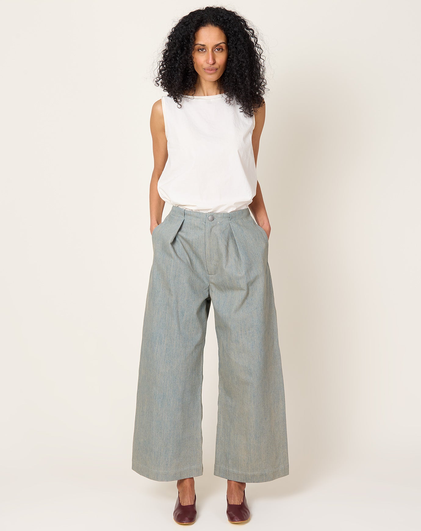 Lauren Manoogian Frame Trouser in Dirty Blue