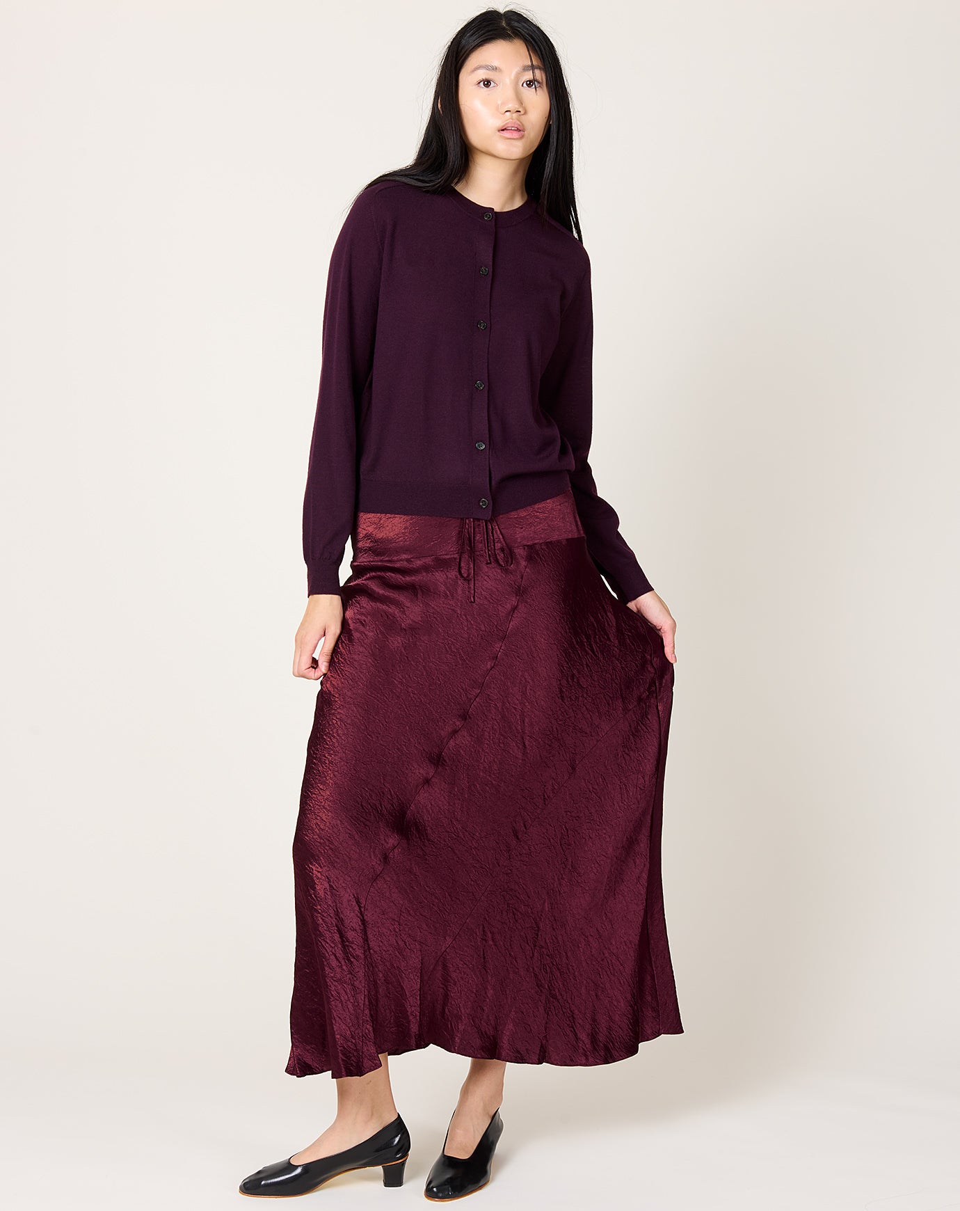 Lauren Manoogian New Luster Skirt in Merlot