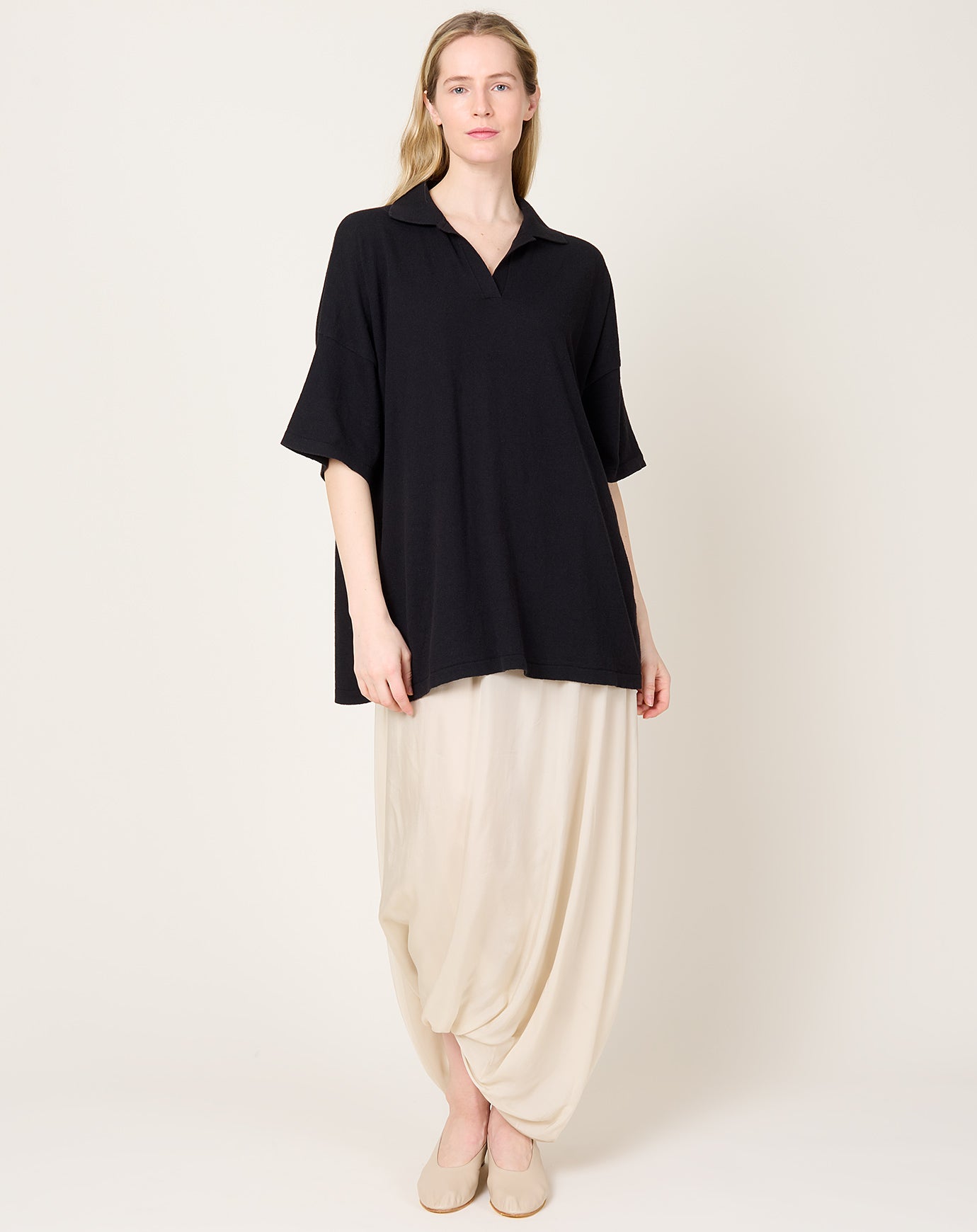 Lauren Manoogian Oversize Polo in Black