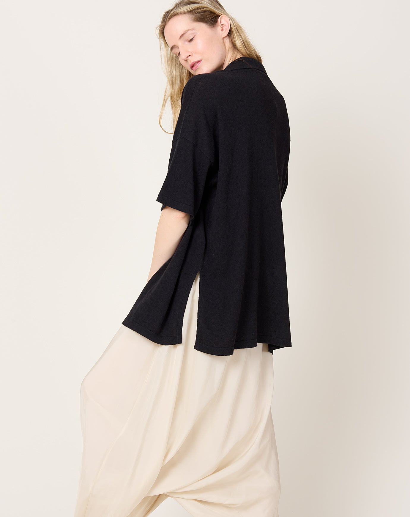 Lauren Manoogian Oversize Polo in Black