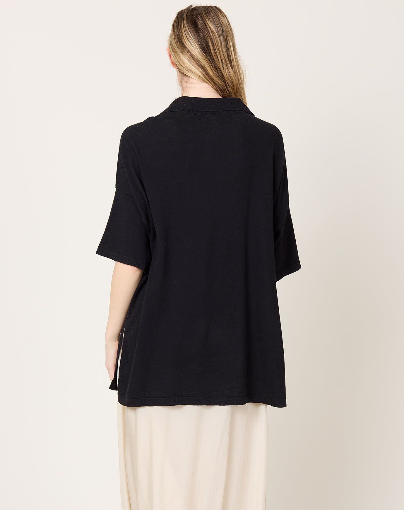 Lauren Manoogian Oversize Polo in Black