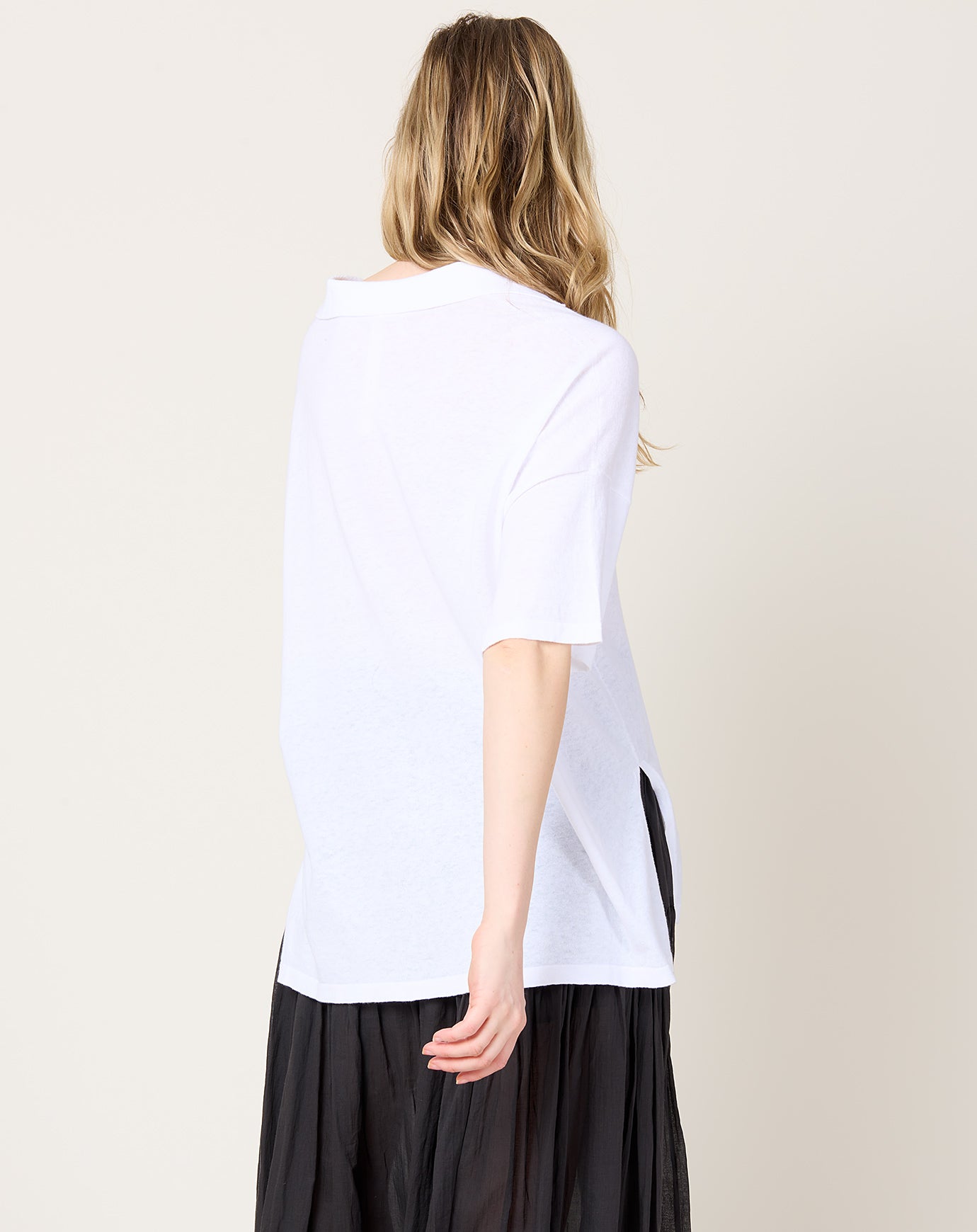 Lauren Manoogian Oversize Polo in White