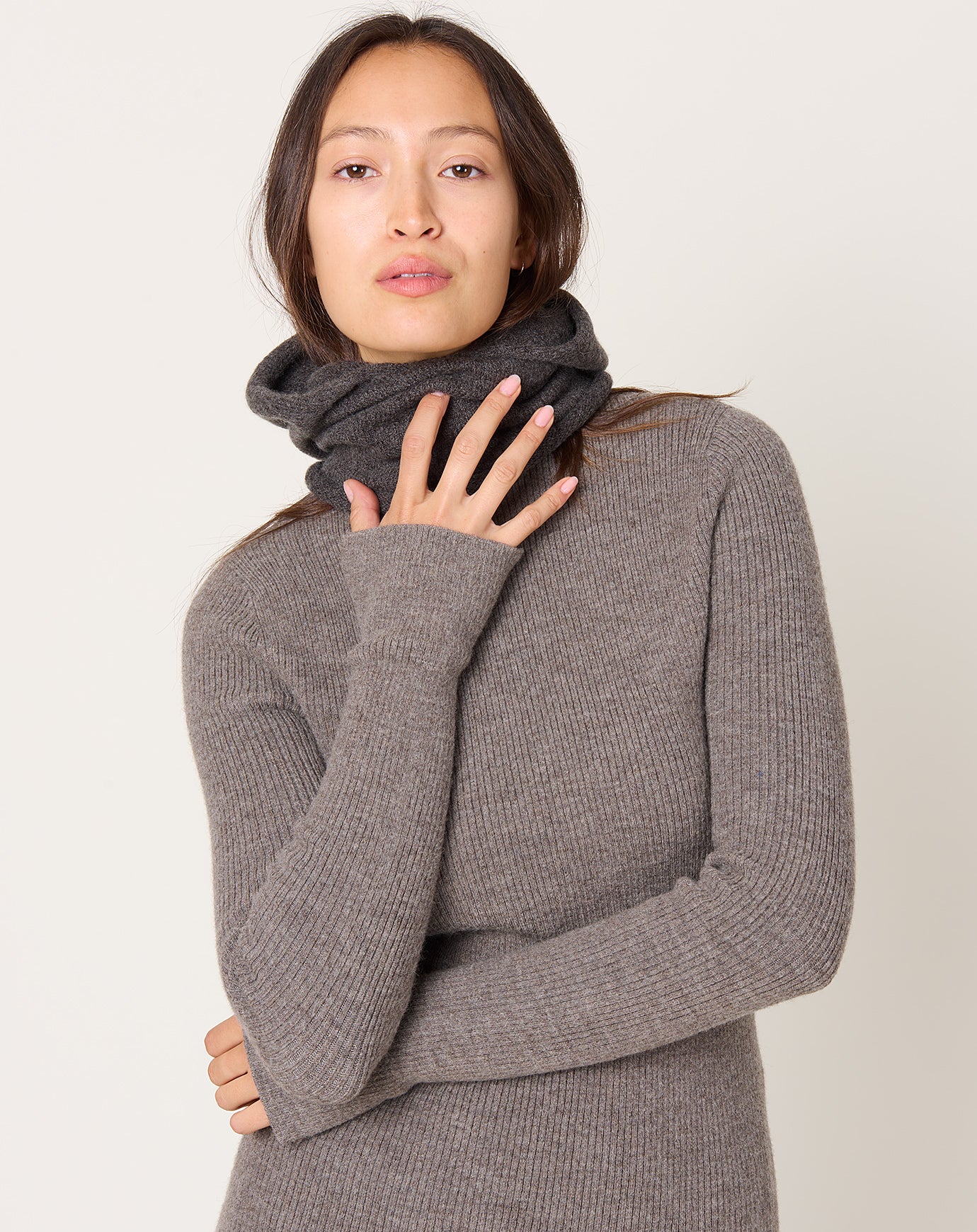 Lauren Manoogian Soft Balaclava in Blackened